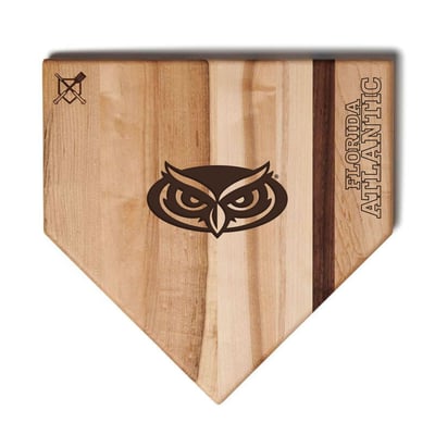 Florida Atlantic Owls Jardine Baseball BBQ 12" x 12" Home Plate Cutting Board