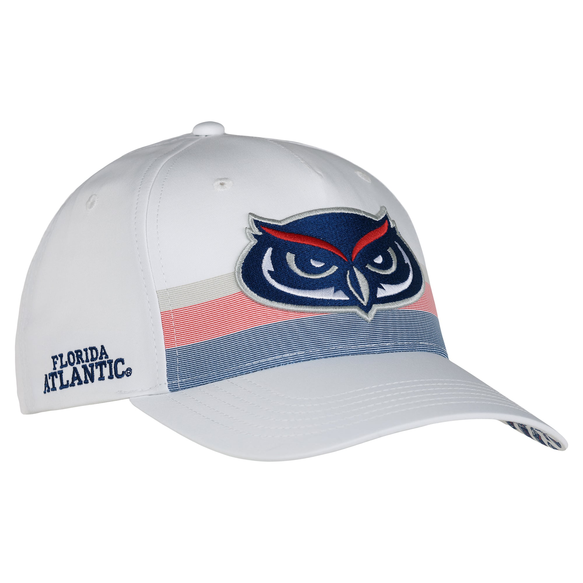 Unisex Ahead White Florida Atlantic Owls The Sideline Adjustable Hat
