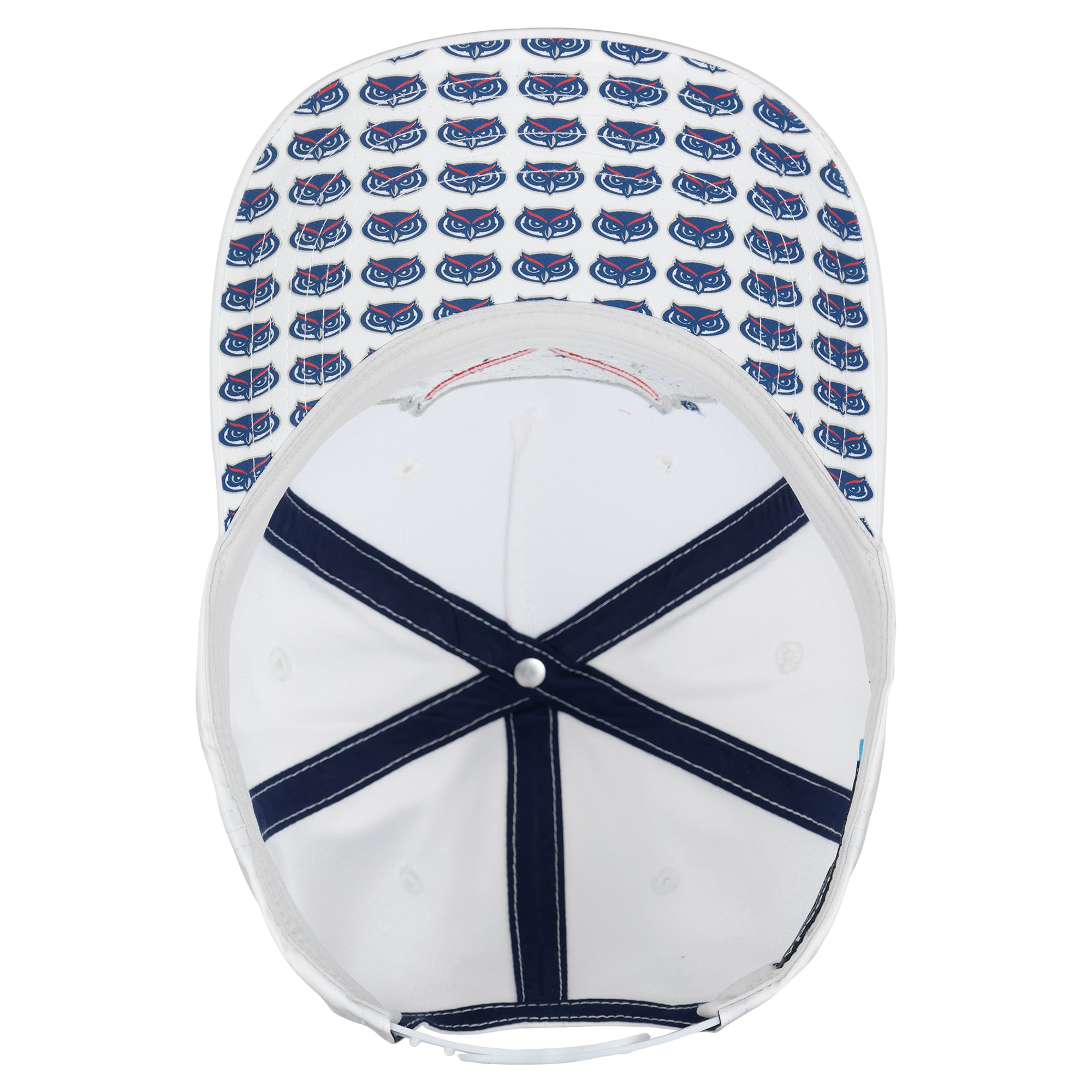 Unisex Ahead White Florida Atlantic Owls The Sideline Adjustable Hat