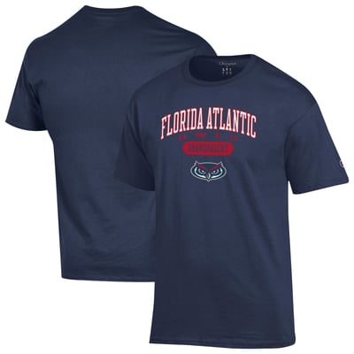 Florida Atlantic Owls Champion Unisex Grandparent Pill Box Jersey T-Shirt - Navy