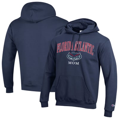  Florida Atlantic Owls Champion Women's Arch Mom Eco Powerblend Hoodie - Navy
