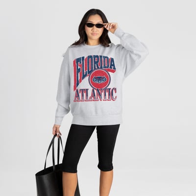 Florida Atlantic Owls Gameday Couture Women's Game On Sweatshirt - Ash