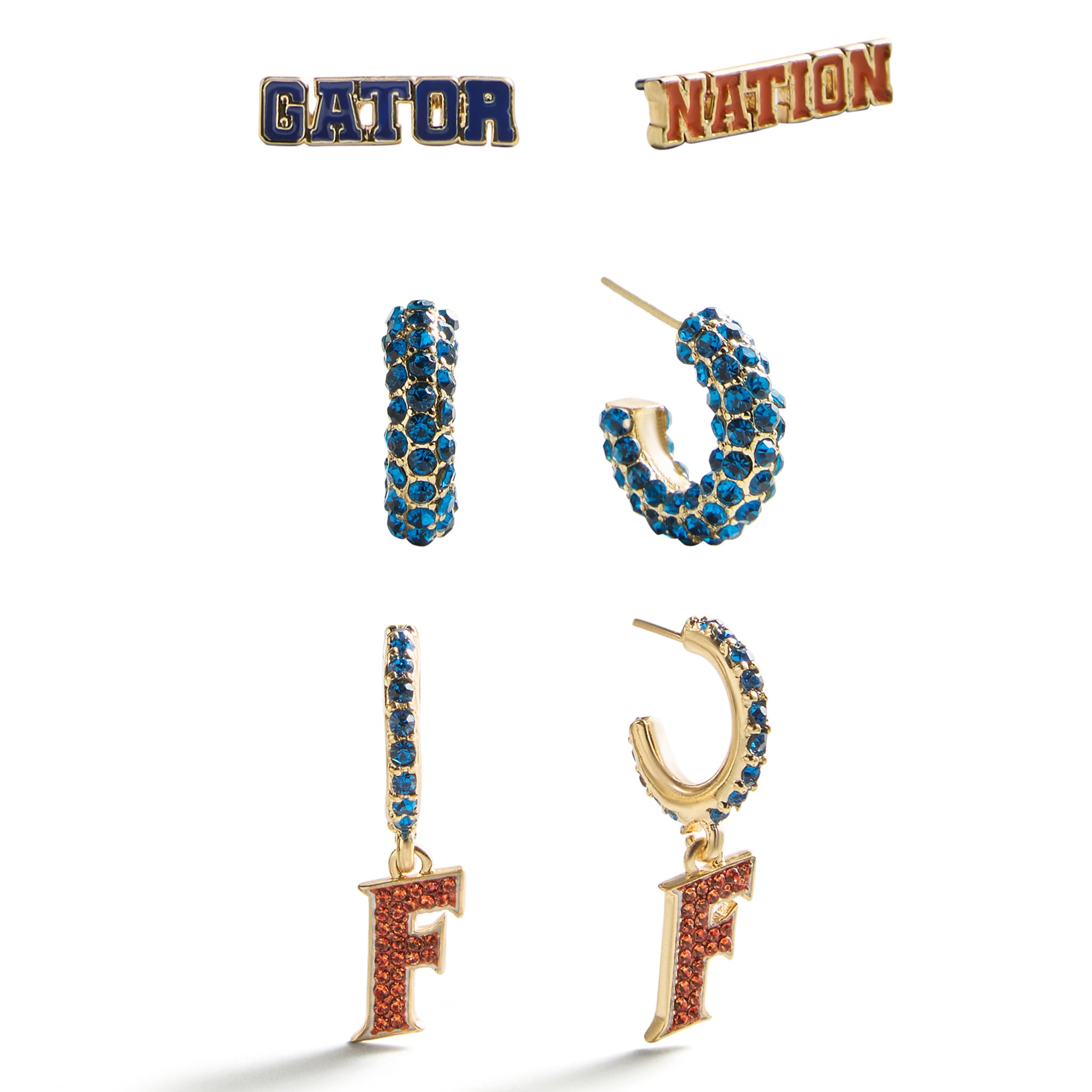 Ensemble de boucles d'oreilles 3 pièces BaubleBar Florida Gators
