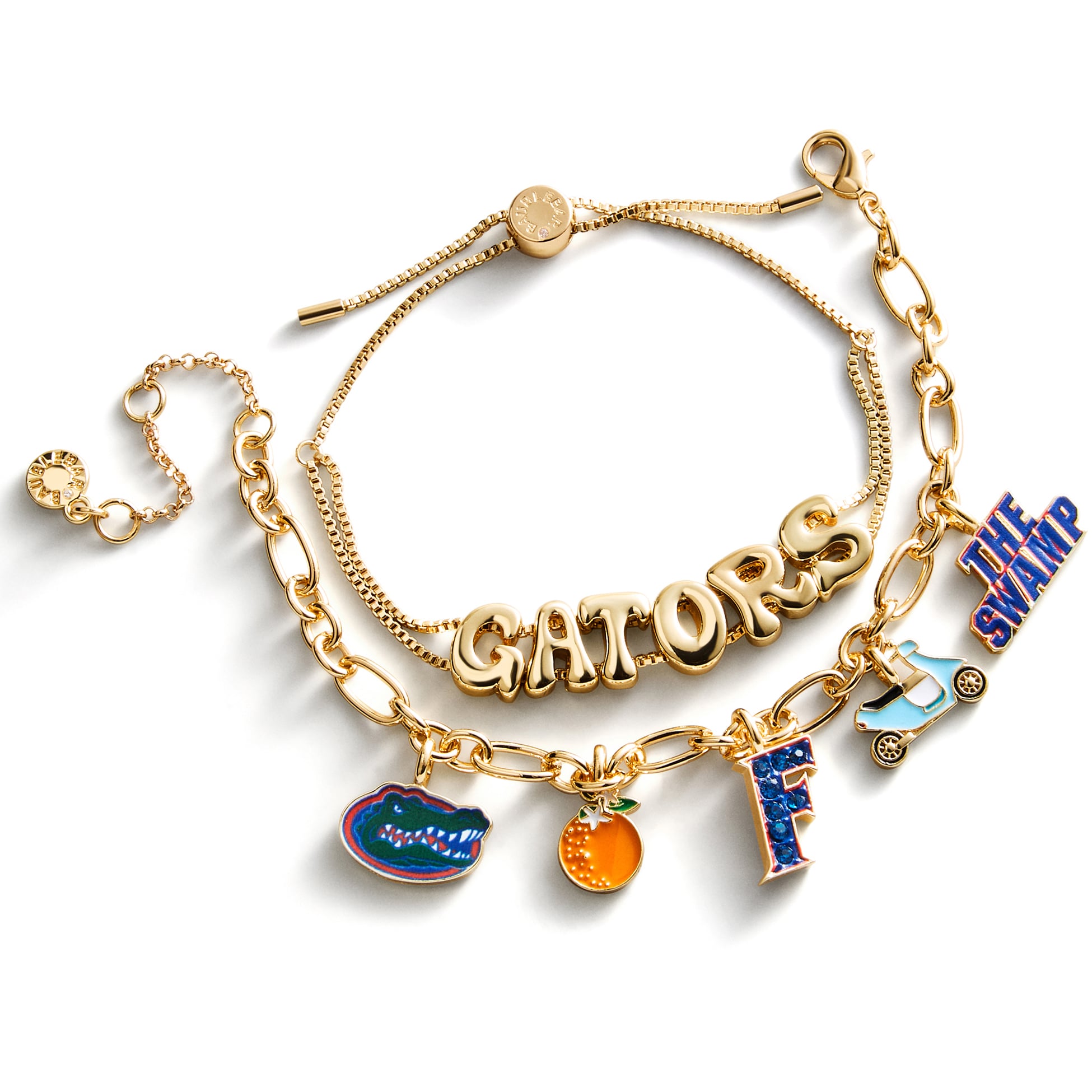 Ensemble de deux bracelets délicats à breloques et slogan BaubleBar Florida Gators