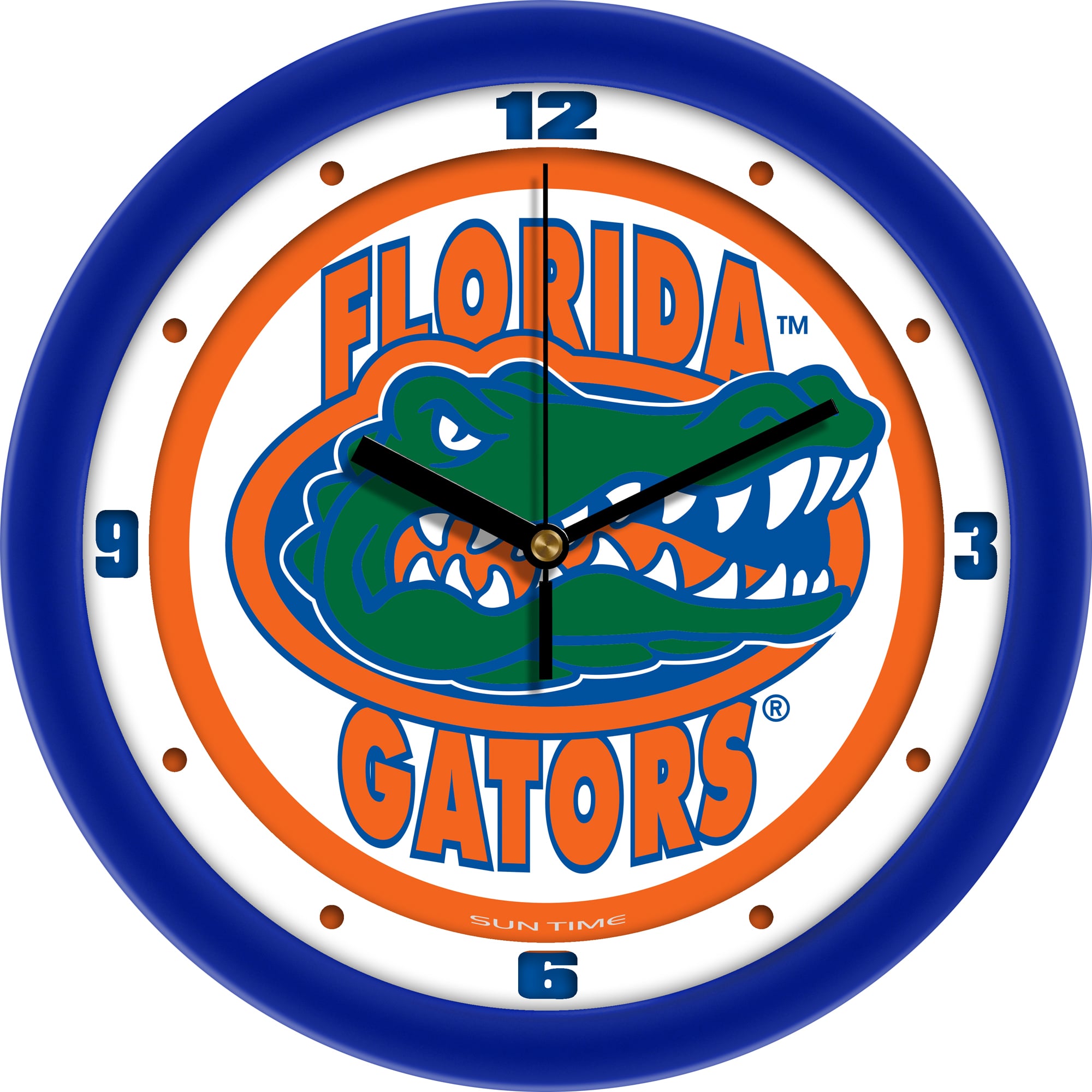 Florida Gators 11.5'' Suntime Premium Glass Face Traditional Logo Wall ...
