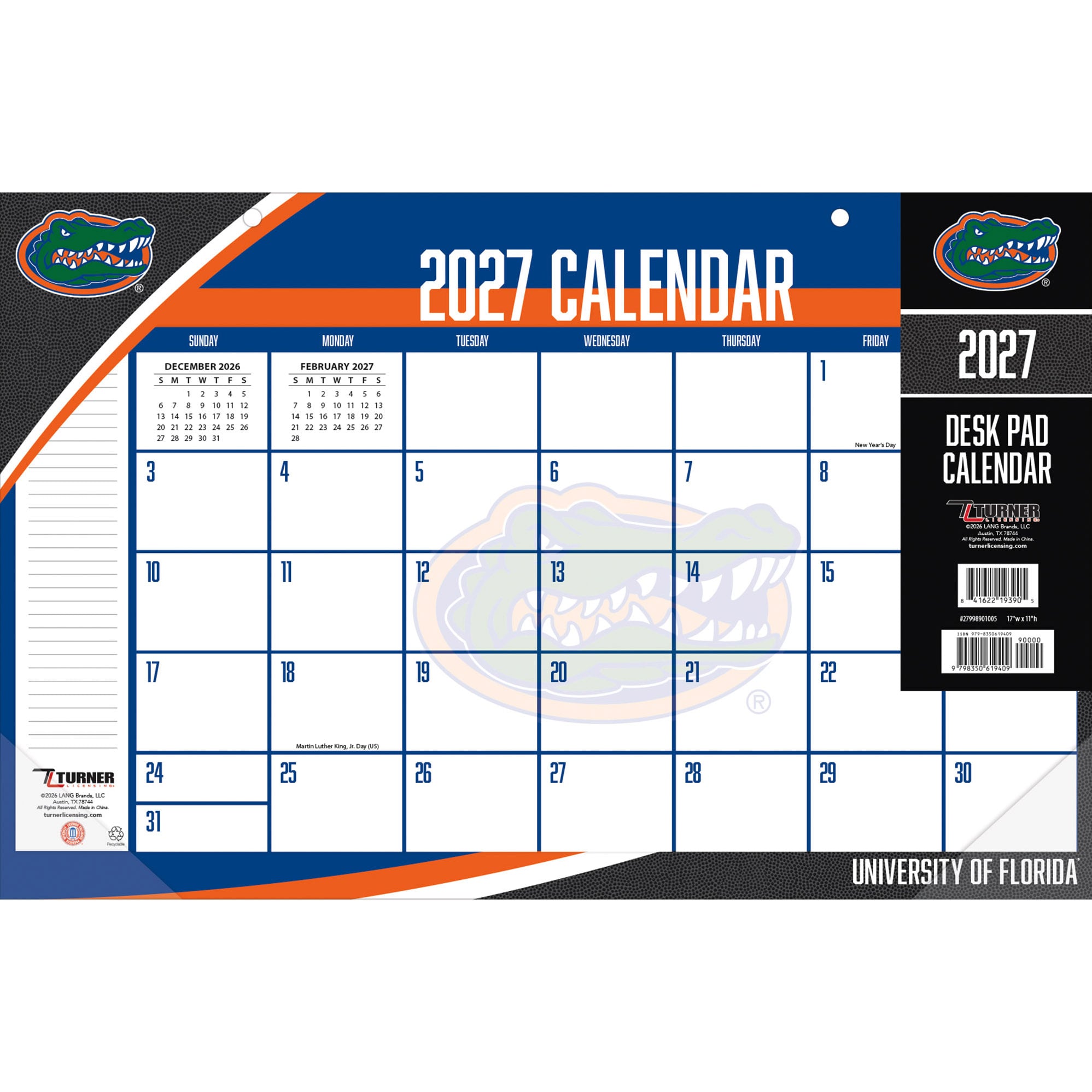 Florida Gators 17" x 11" Desk Pad Calendar