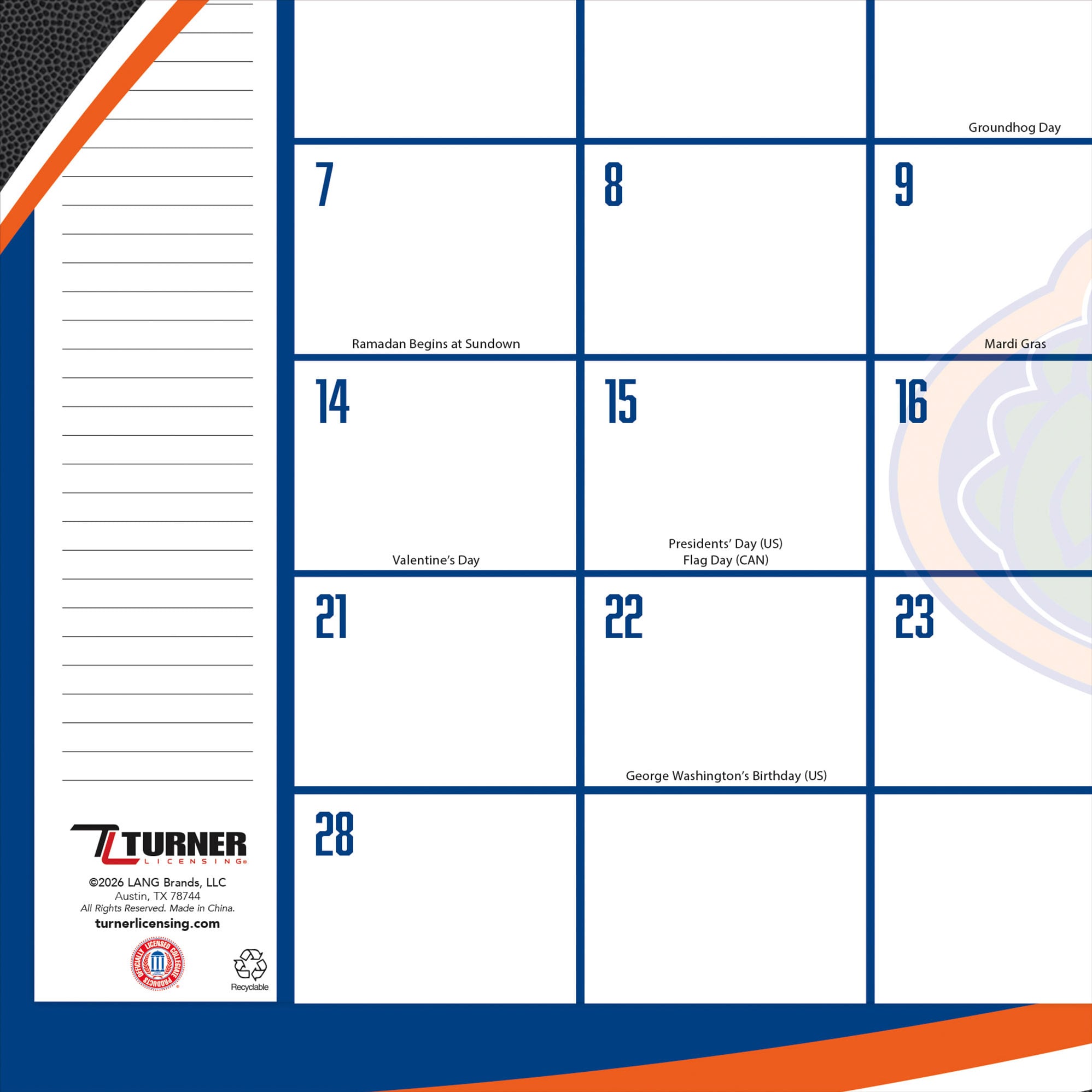 Florida Gators 17" x 11" Desk Pad Calendar