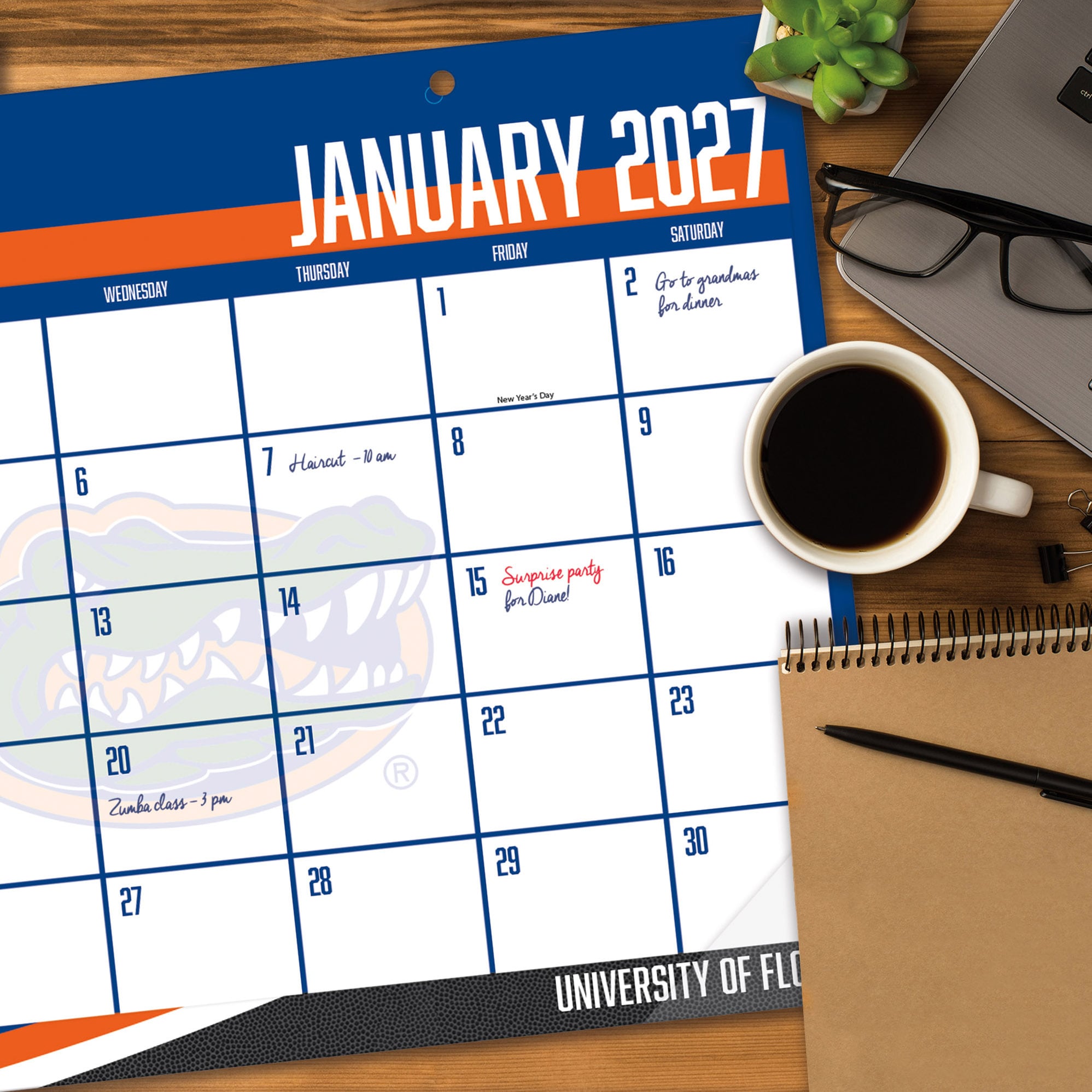 Florida Gators 17" x 11" Desk Pad Calendar
