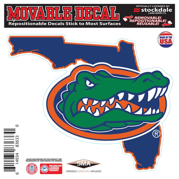 Officially Licensed UF Decals University Of Florida Gators Vinyl Decal ...