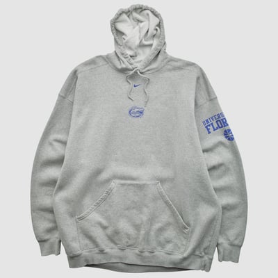 Florida Gators Nike 2000s Hooded Pullover Sweatshirt - Heather Gray - 2XL by Fanatics Real Vintage