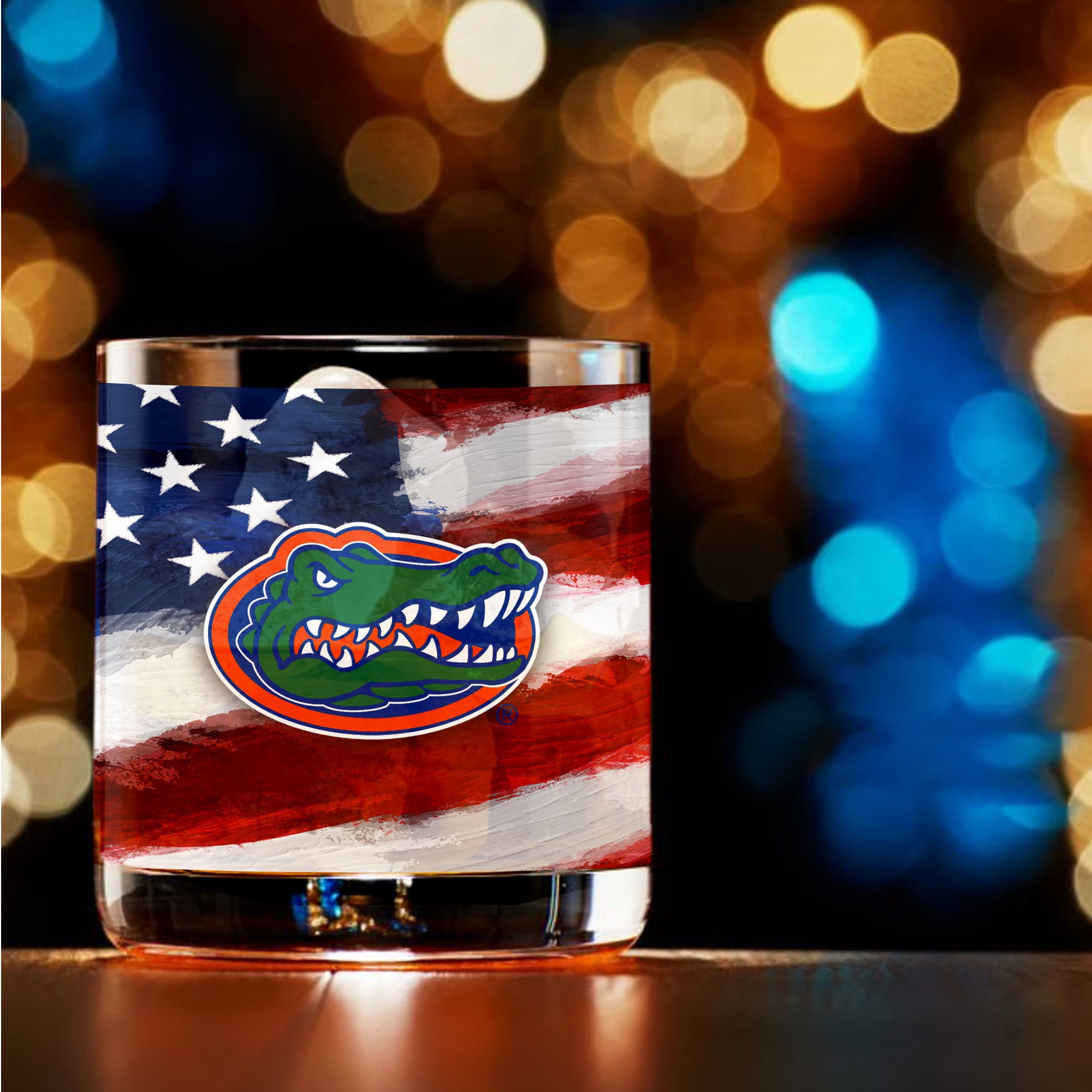 Florida Gators Two-Pack 14oz. Americana Rocks Glass Set