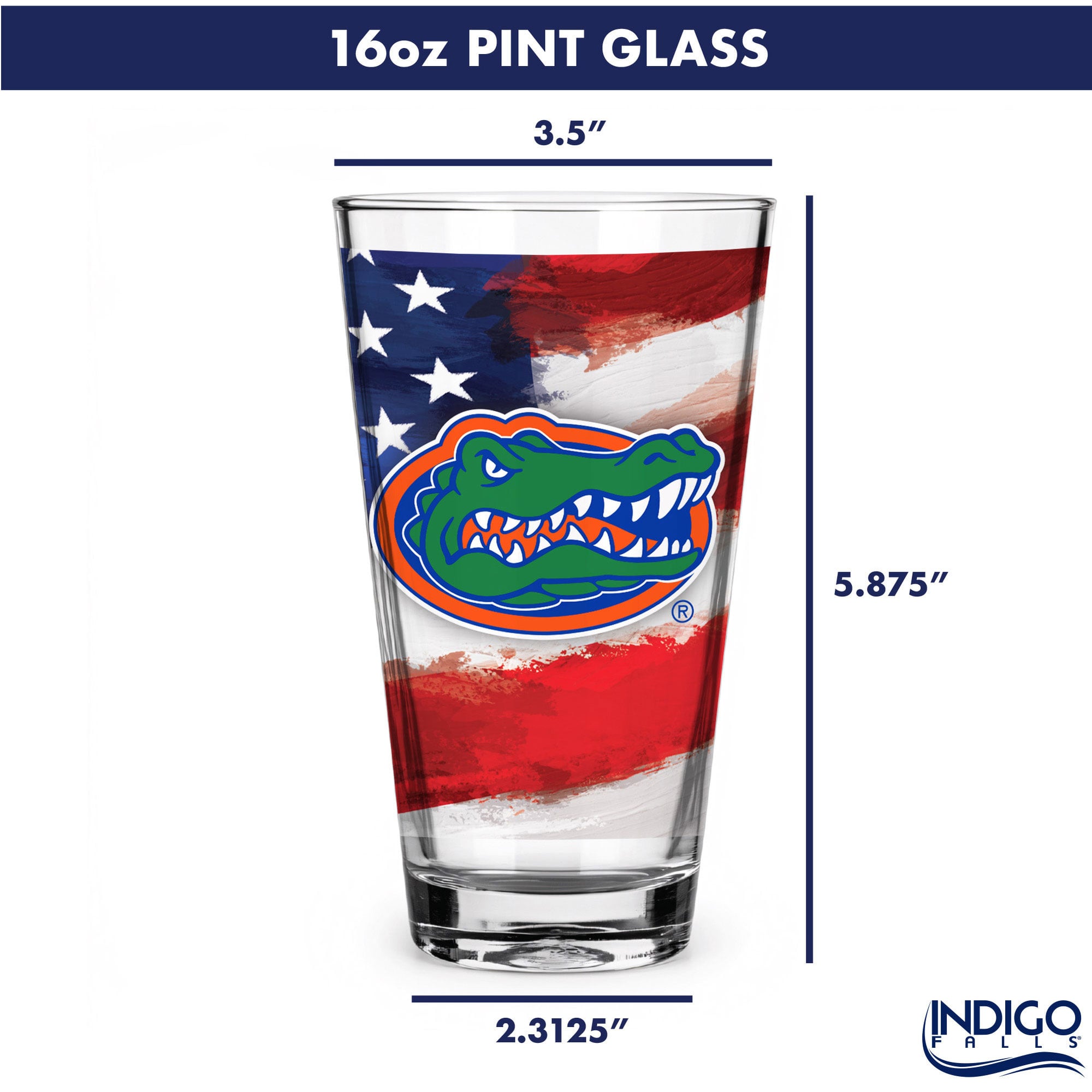Florida Gators Two-Pack 16oz. Americana Pint Glass Set