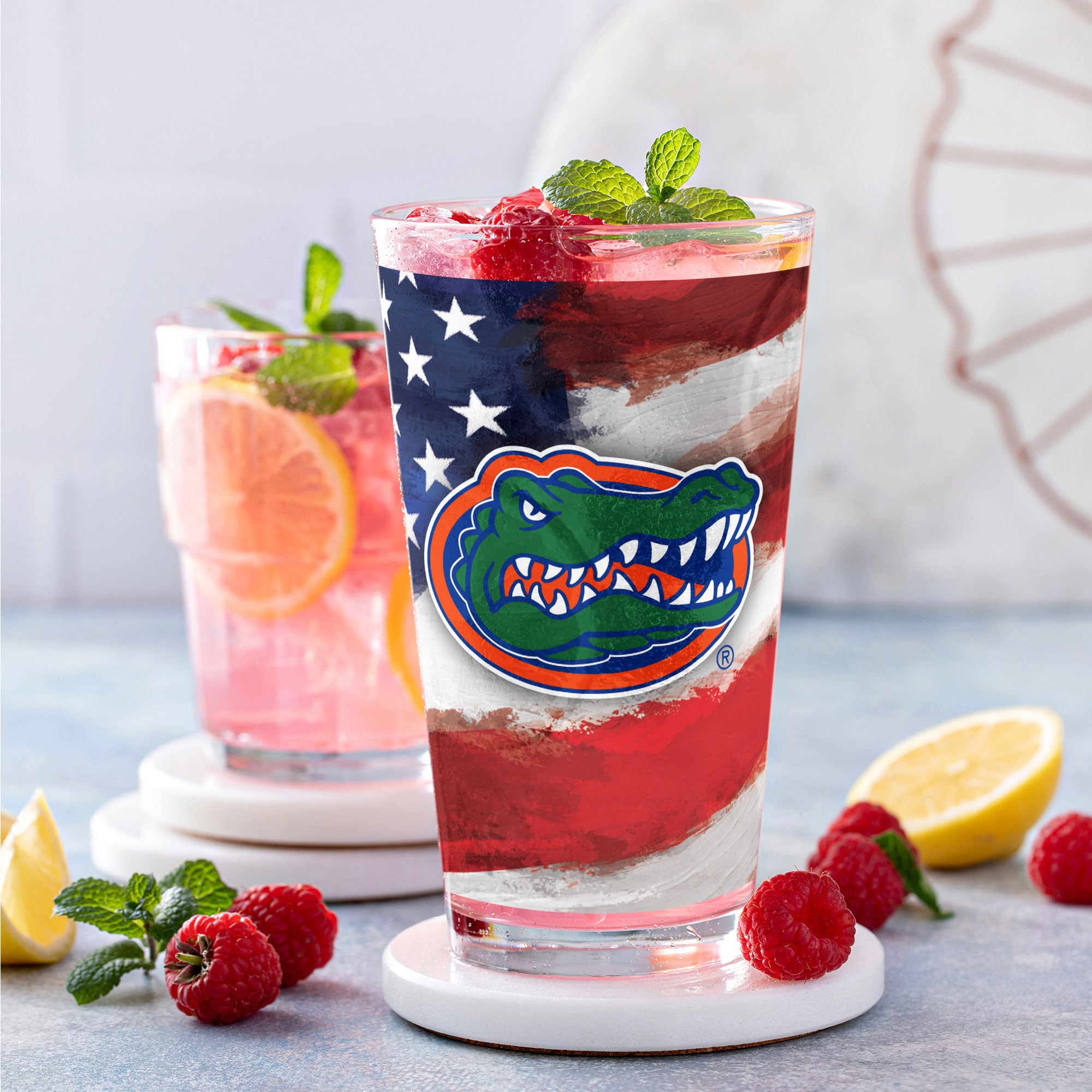 Florida Gators Two-Pack 16oz. Americana Pint Glass Set