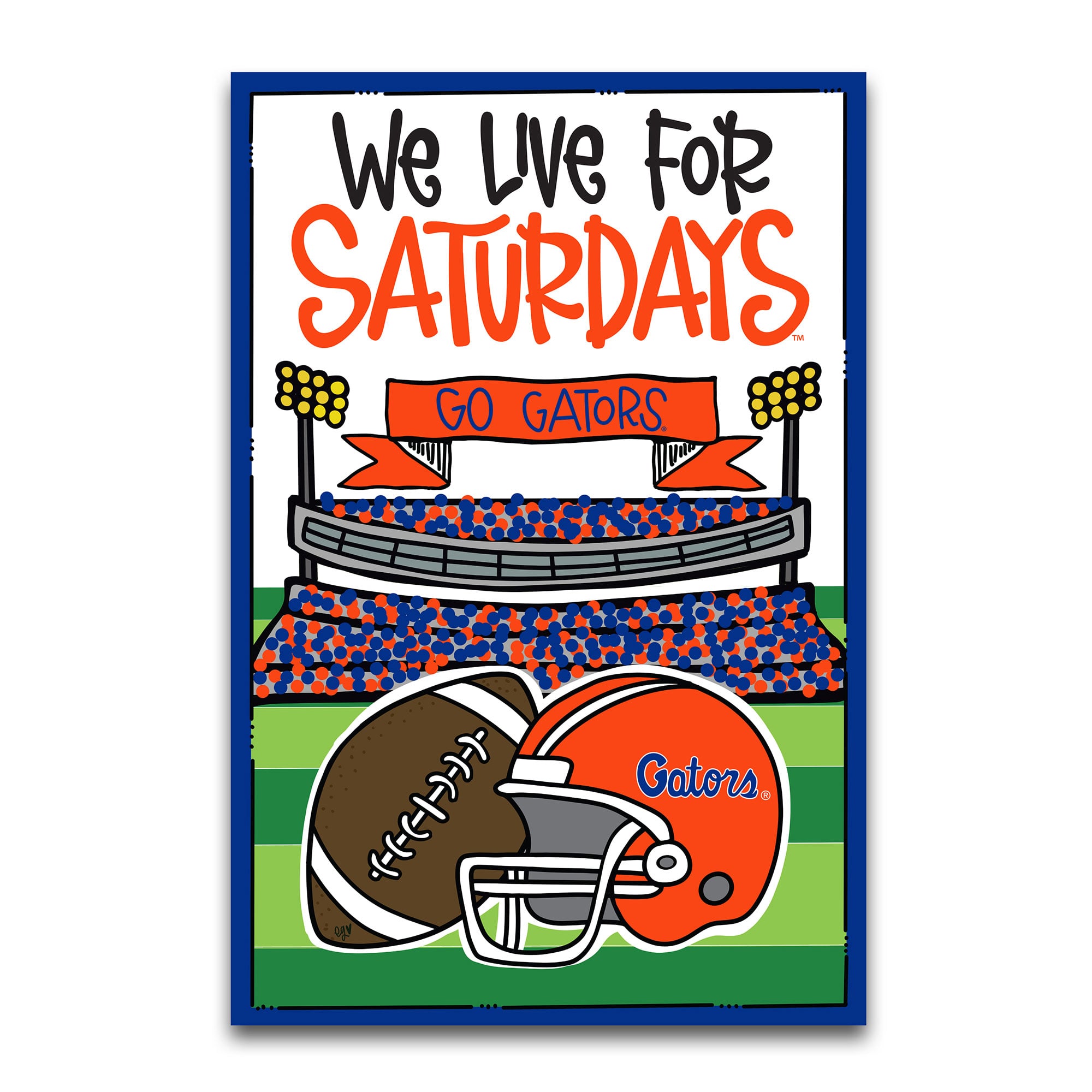 Drapeau de jardin Florida Gators « We Live For Saturdays » (30 x 45 cm)