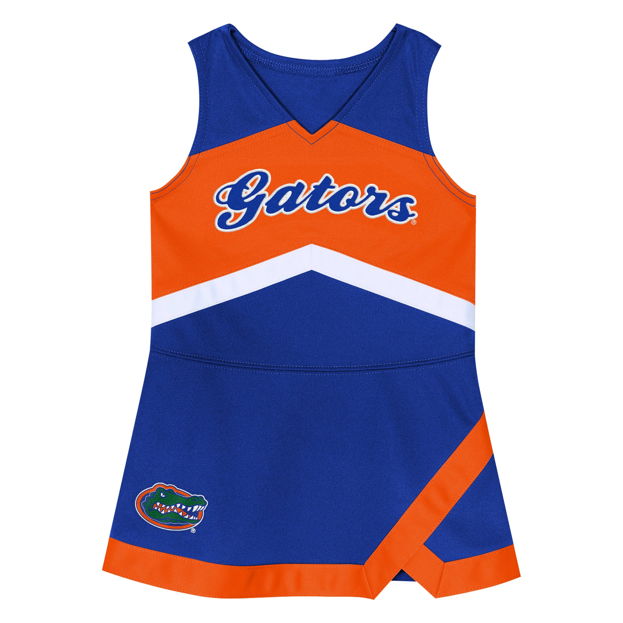 Girls Preschool Outerstuff Royal Florida Gators Two-Piece Cheer Captain Jumper Dress & Bloomers Set