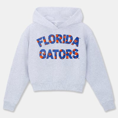 Florida Gators ZooZatz Girls Youth Cropped Hoodie - Gray