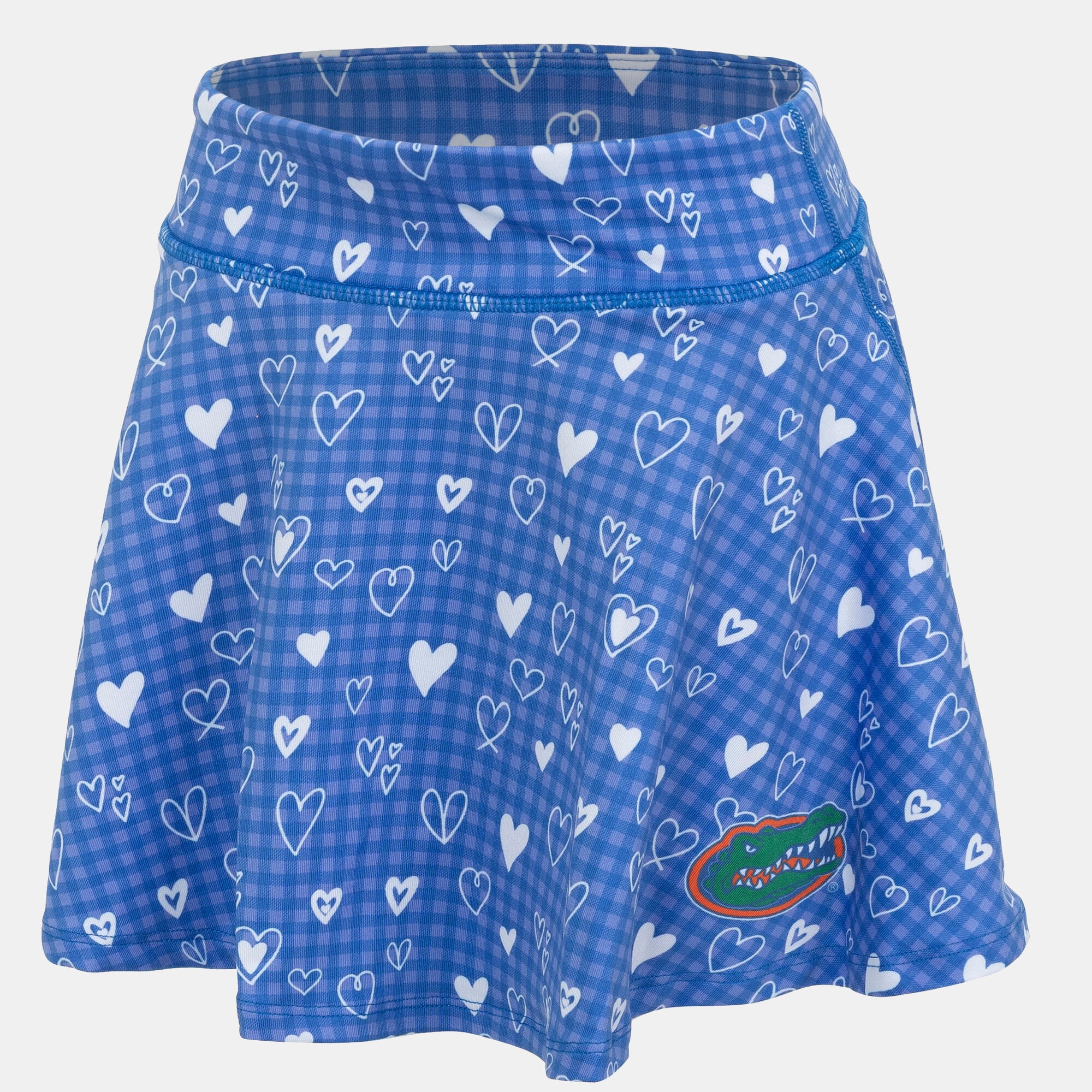 Jupe-short fluide ZooZatz Royal Florida Gators à motif cœur pour filles