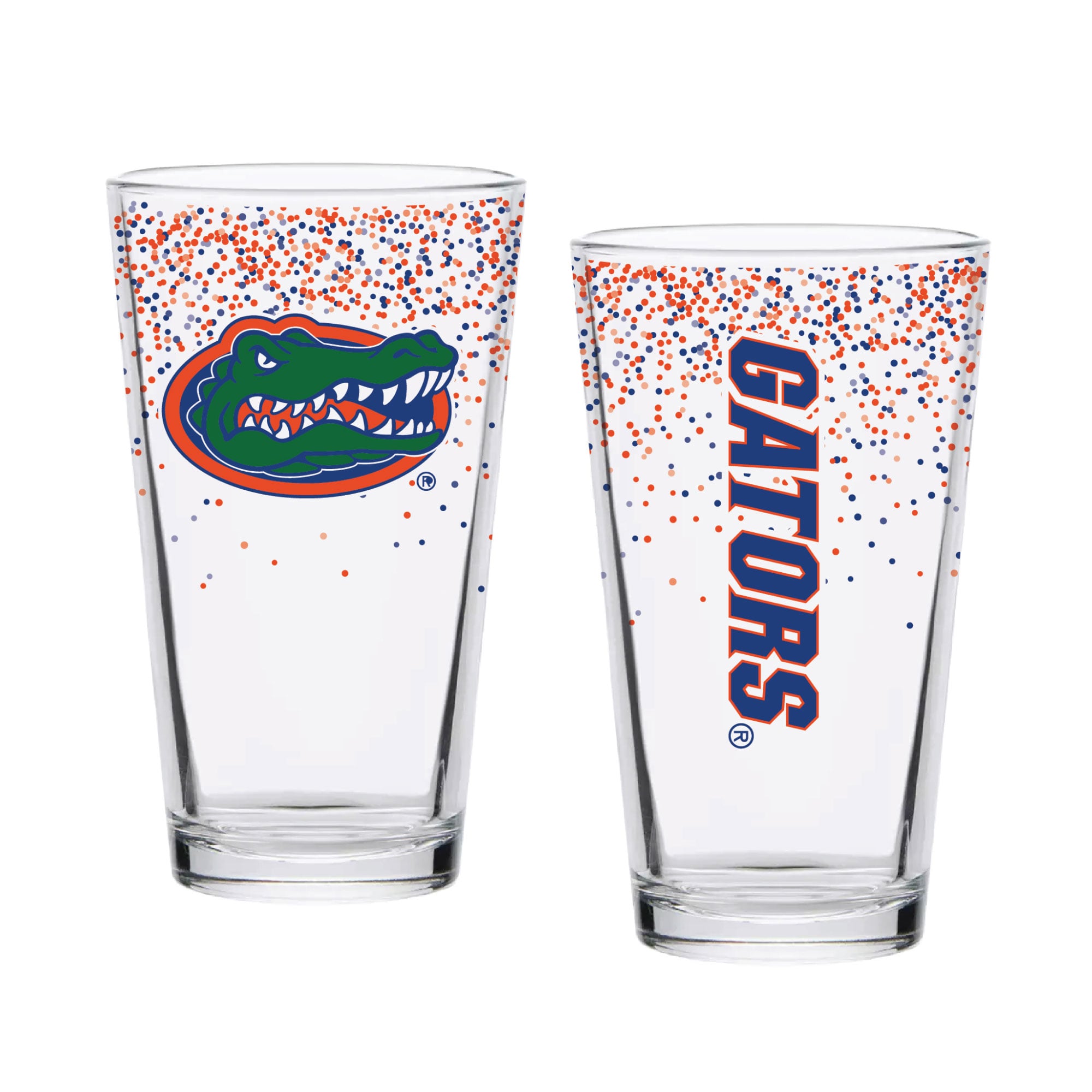 Indigo Falls Florida Gators Confetti Pints - Set of 2