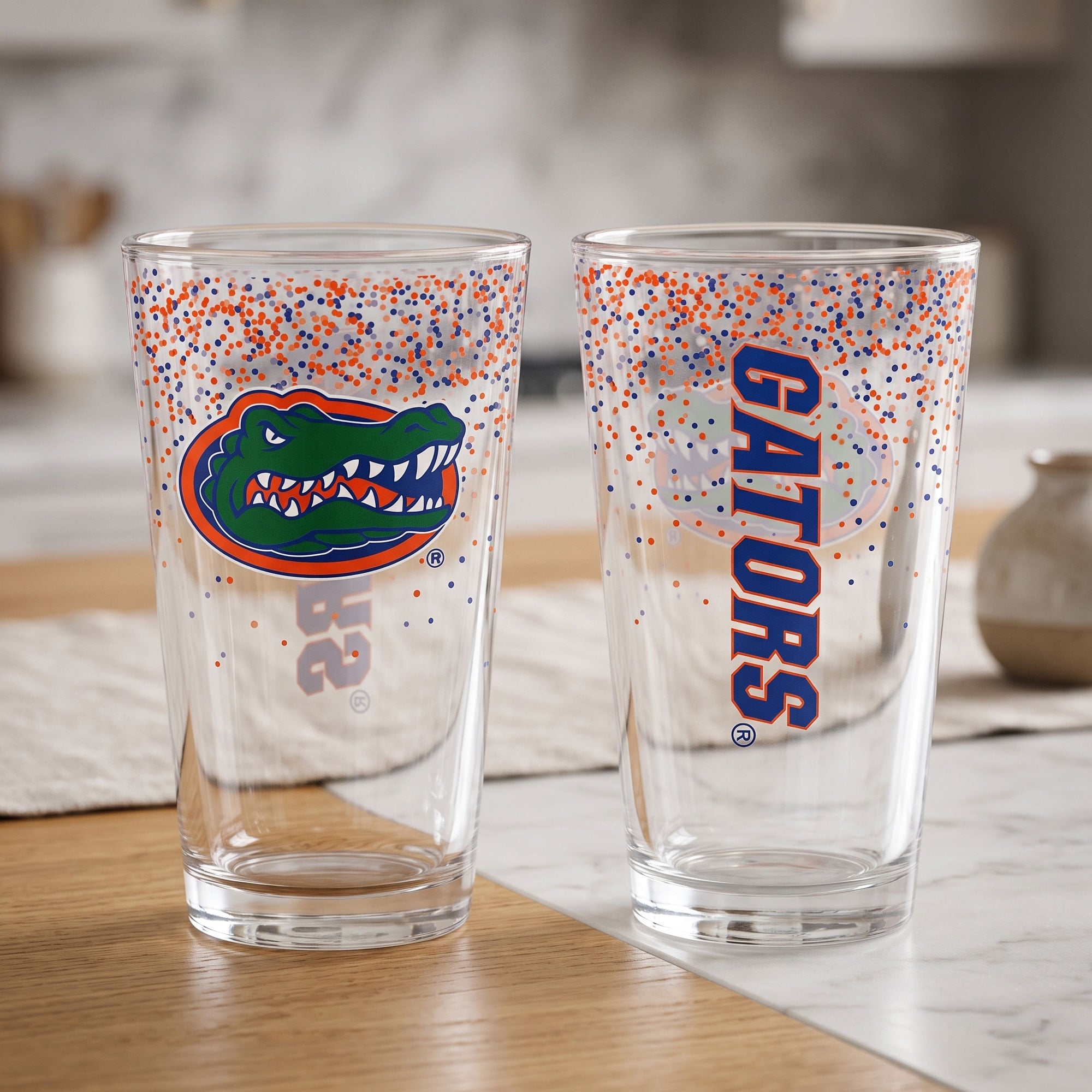 Indigo Falls Florida Gators Confetti Pints - Set of 2