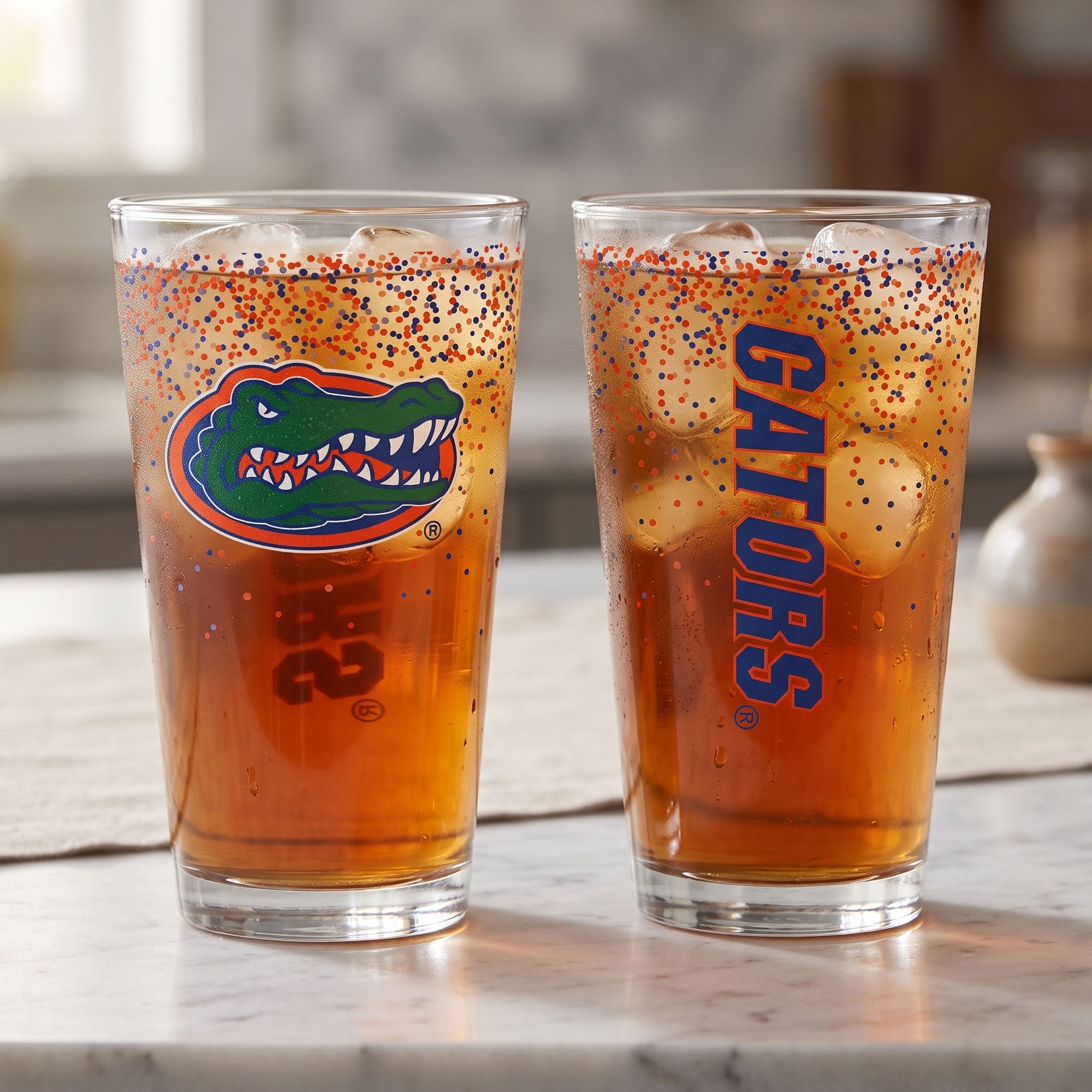 Indigo Falls Florida Gators Confetti Pints - Set of 2