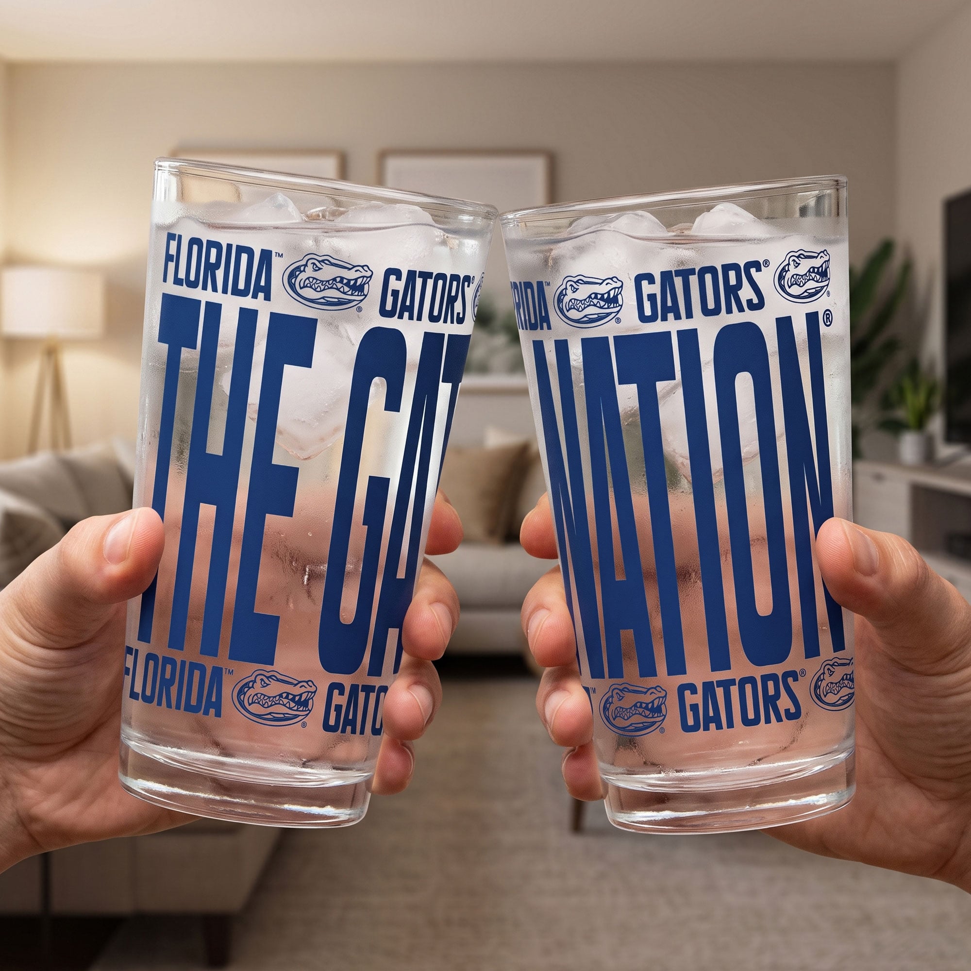 Indigo Falls Florida Gators Elevated Pint Glass Set of 2