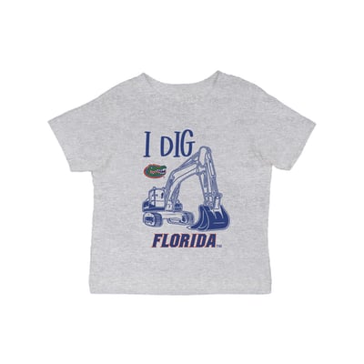 Florida Gators Vive La Fete Infant Excavator T-Shirt - Gray