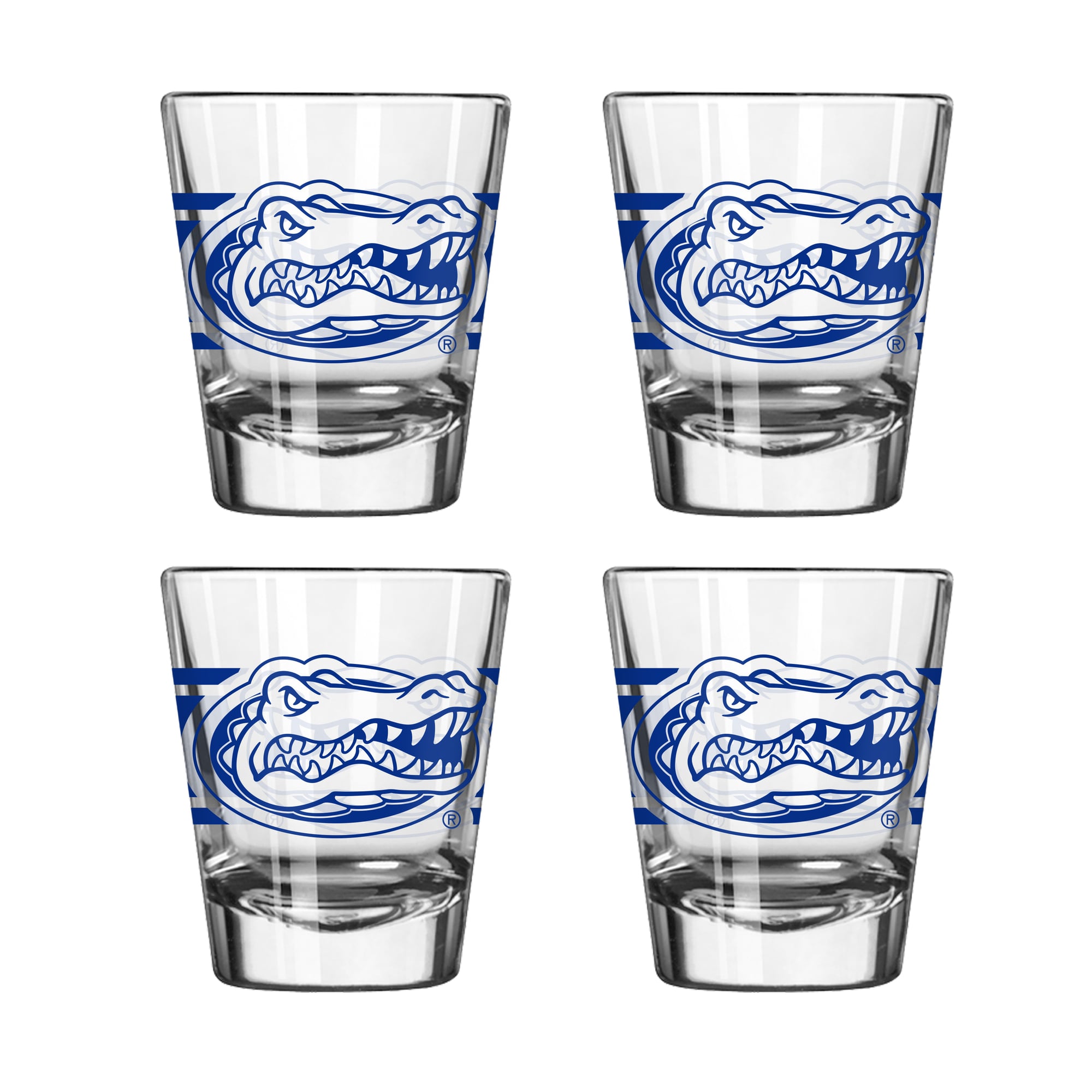 Ensemble de quatre verres à shot rayés Logo Brands Florida Gators