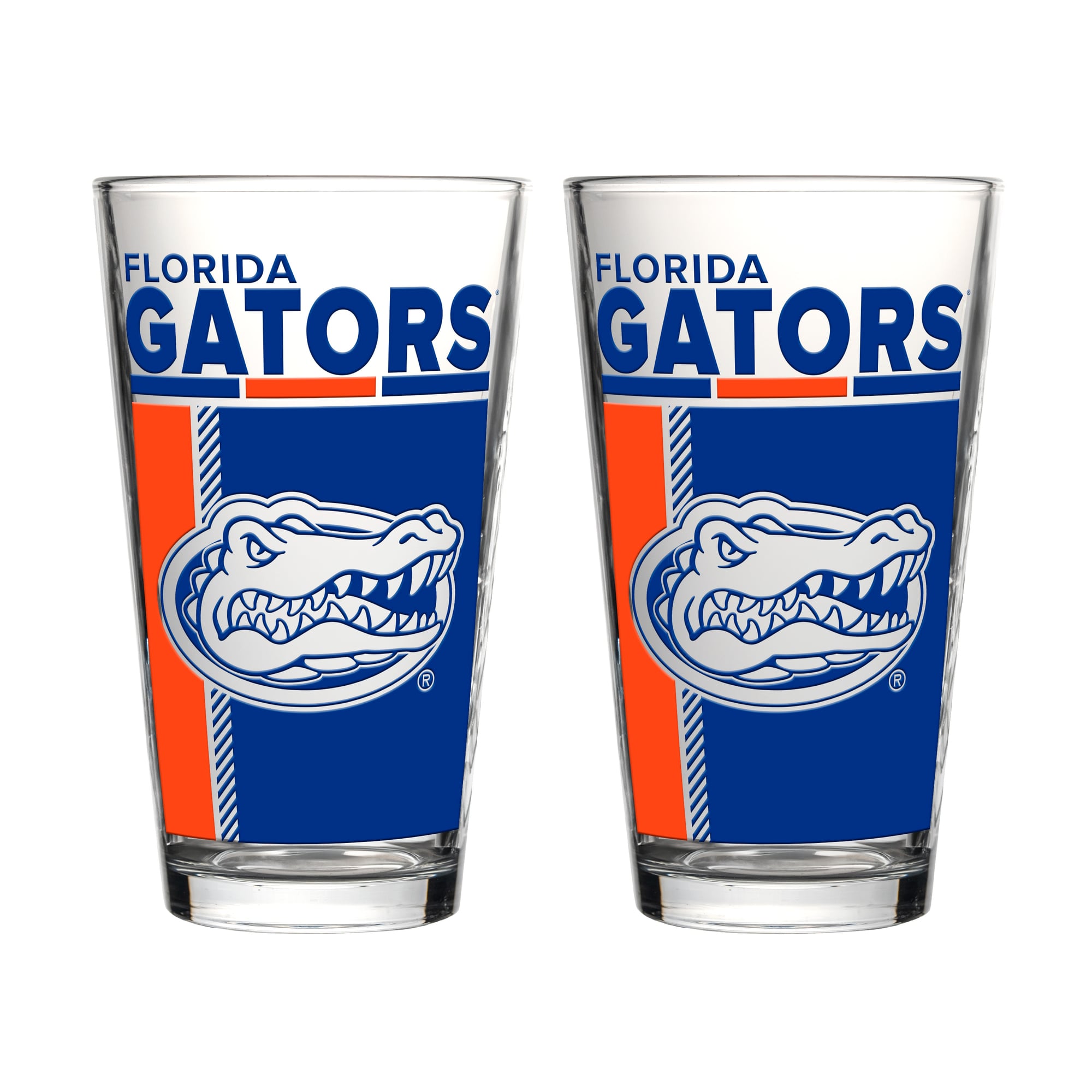 Ensemble de deux verres à bière Logo Brands Florida Gators de 473 ml (16 oz).