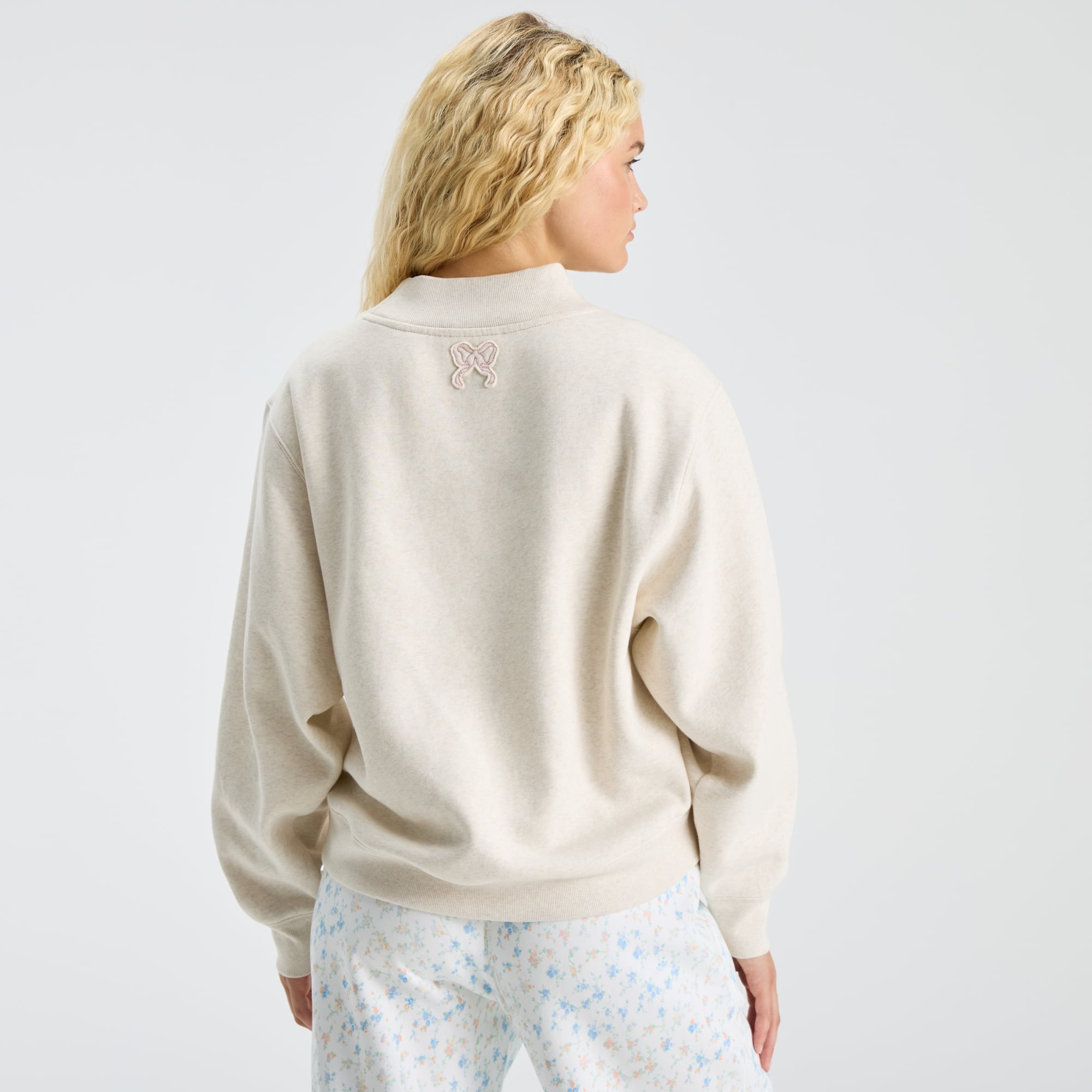 LoveShackFancy Women's Cream Florida Gators Mockneck Sweatshirt