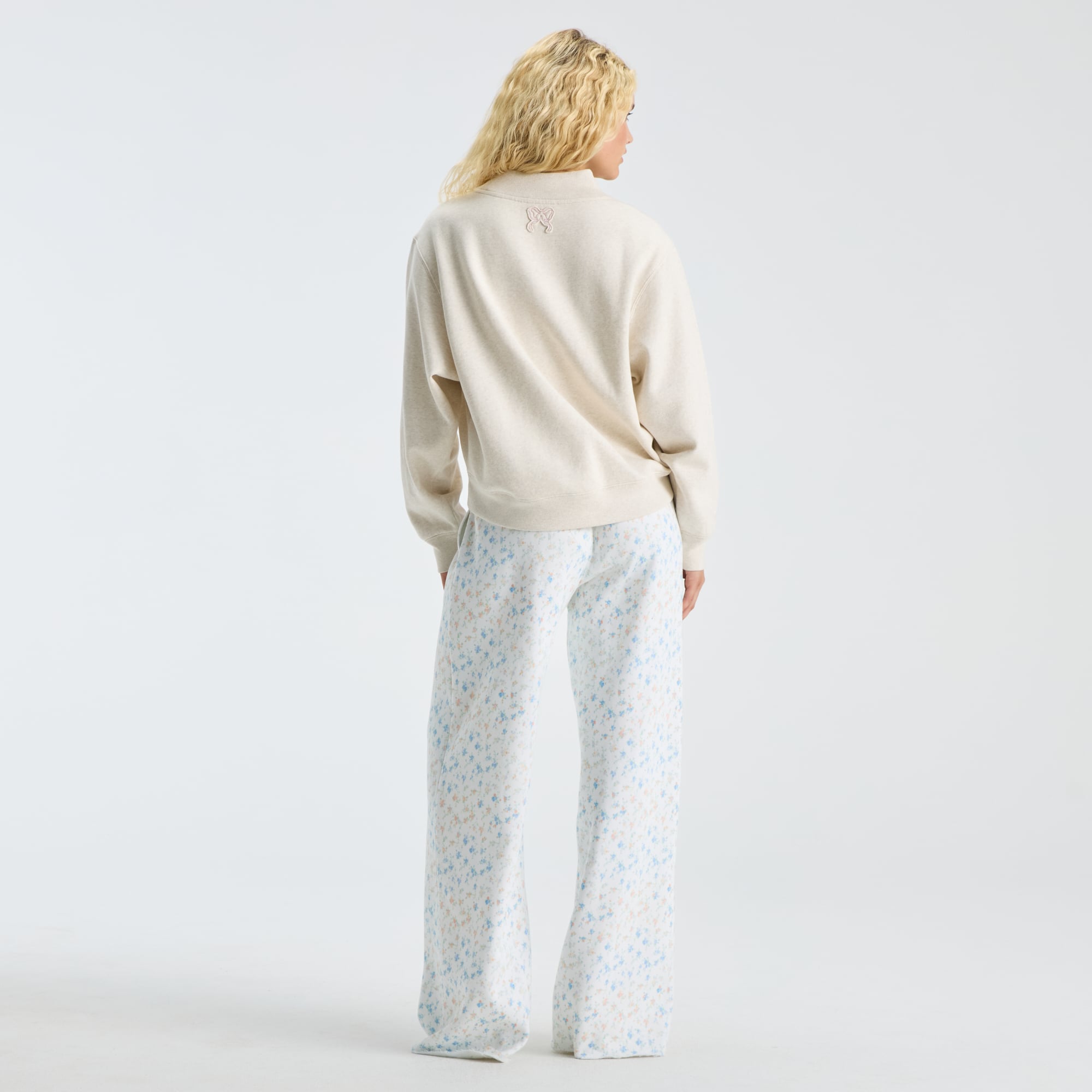 LoveShackFancy Women's Cream Florida Gators Mockneck Sweatshirt