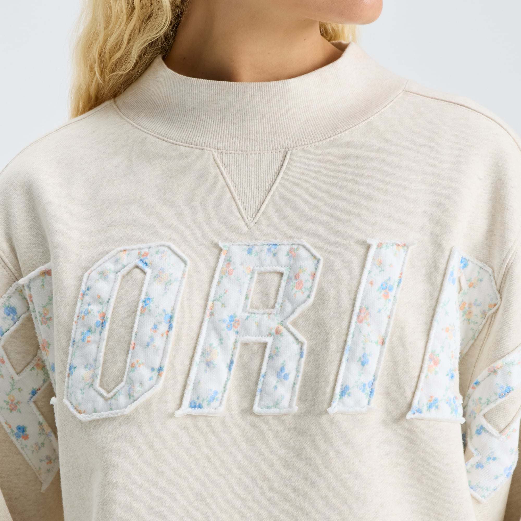 LoveShackFancy Women's Cream Florida Gators Mockneck Sweatshirt