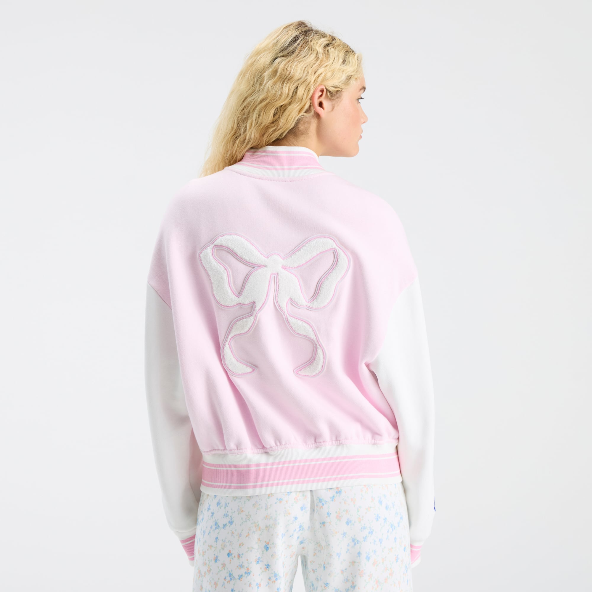 LoveShackFancy Women's Pink Florida Gators Collegiate Varsity Full-Snap Jacket