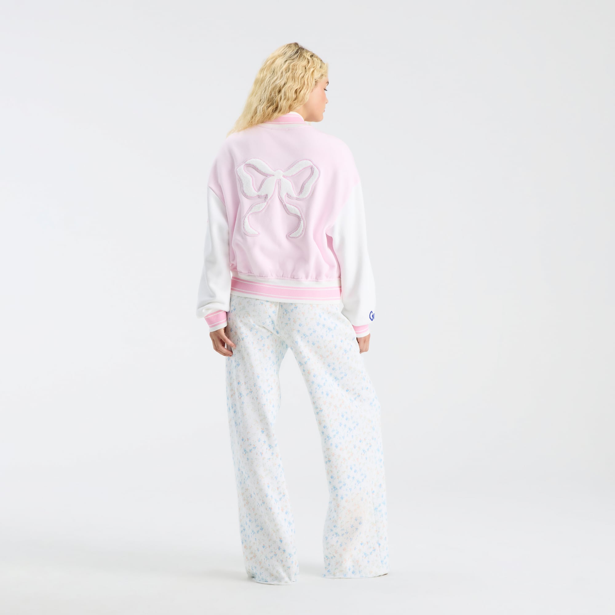 LoveShackFancy Women's Pink Florida Gators Collegiate Varsity Full-Snap Jacket
