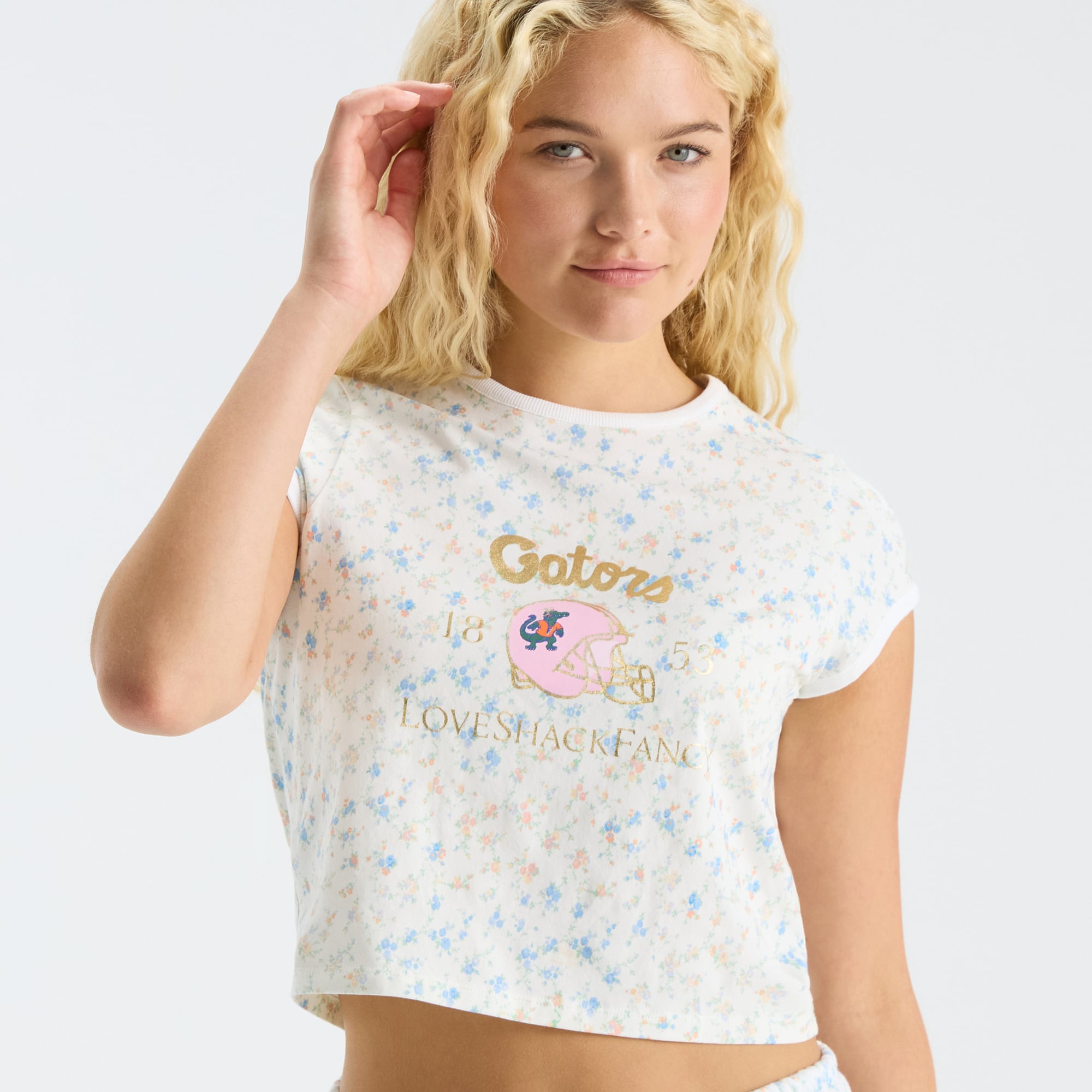 LoveShackFancy Women's Royal Florida Gators MaryKate Ringer T-Shirt