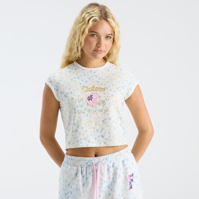 LoveShackFancy Florida Gators Women's MaryKate Ringer T-Shirt - Royal