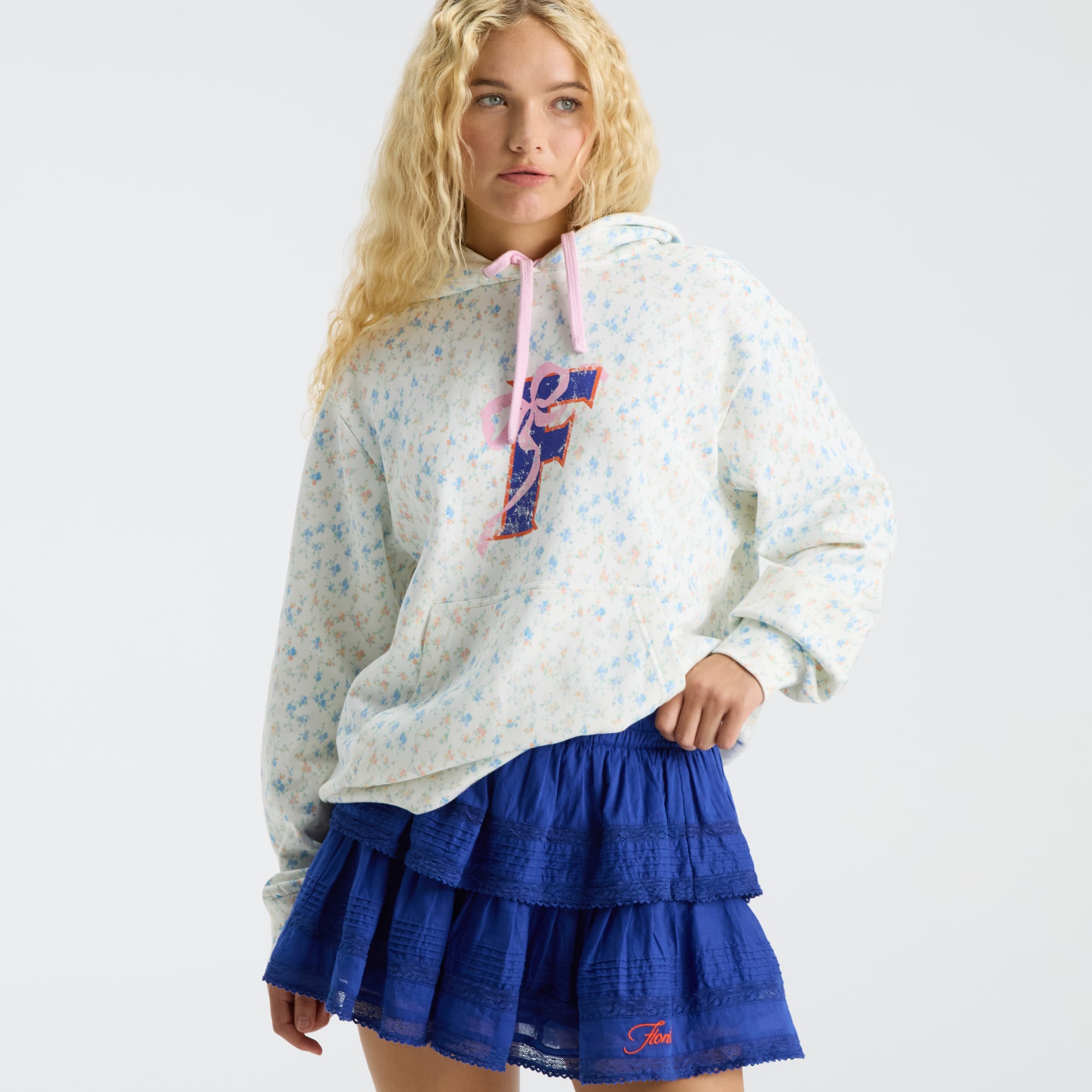 LoveShackFancy Women's Royal Florida Gators Ruffle Mini Skirt