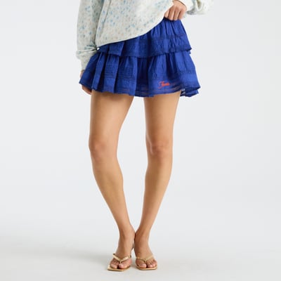 LoveShackFancy Florida Gators Women's Ruffle Mini Skirt - Royal