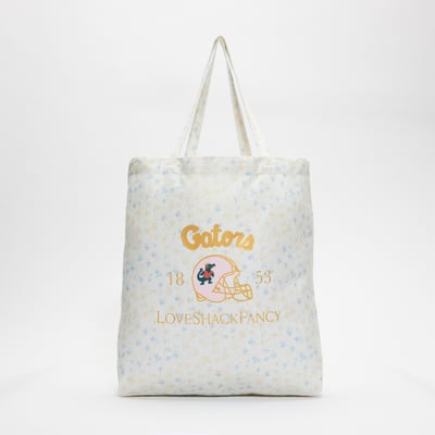 LoveShackFancy Florida Gators Women's Canvas Tote Bag - White