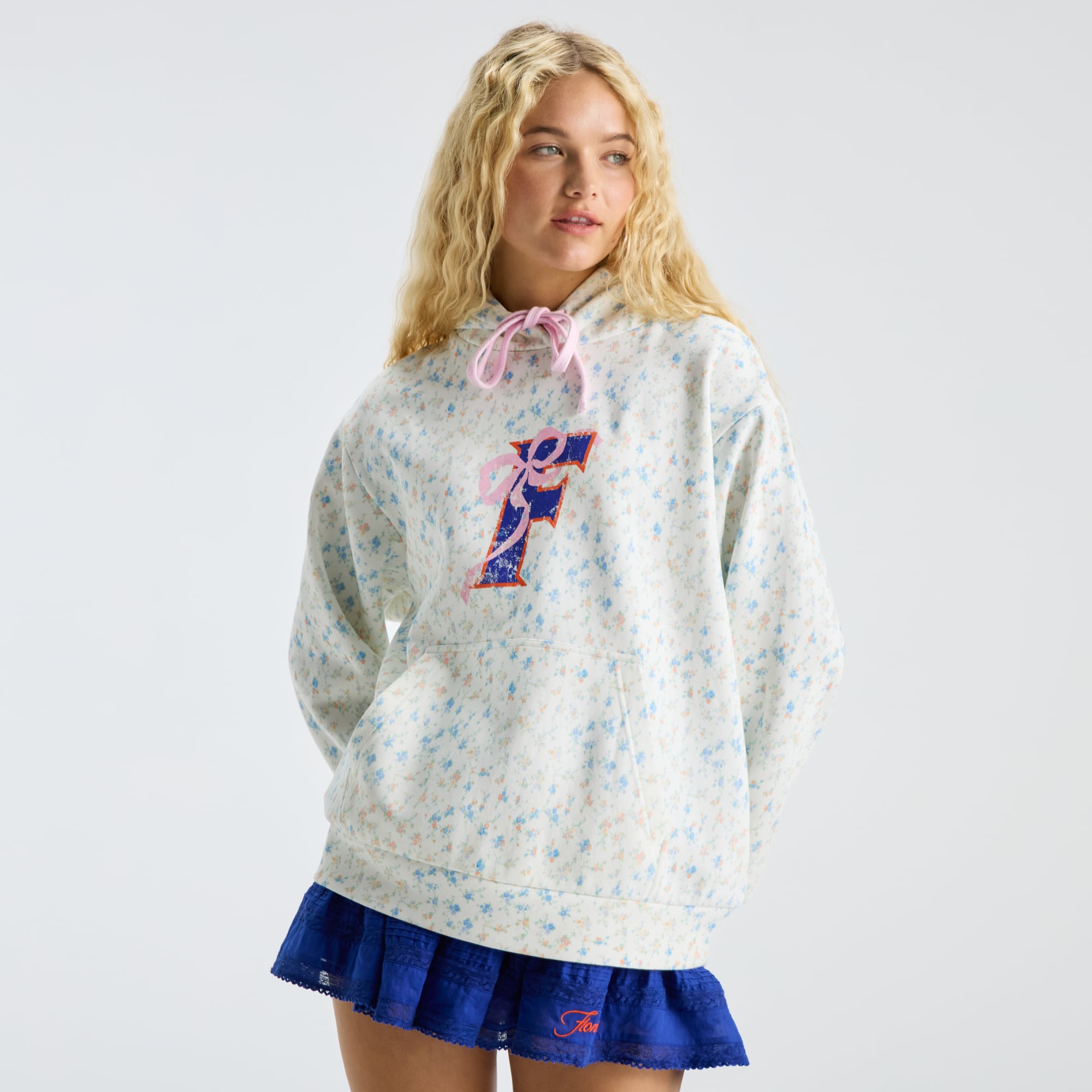 LoveShackFancy Women's White Florida Gators Nacova Hoodie