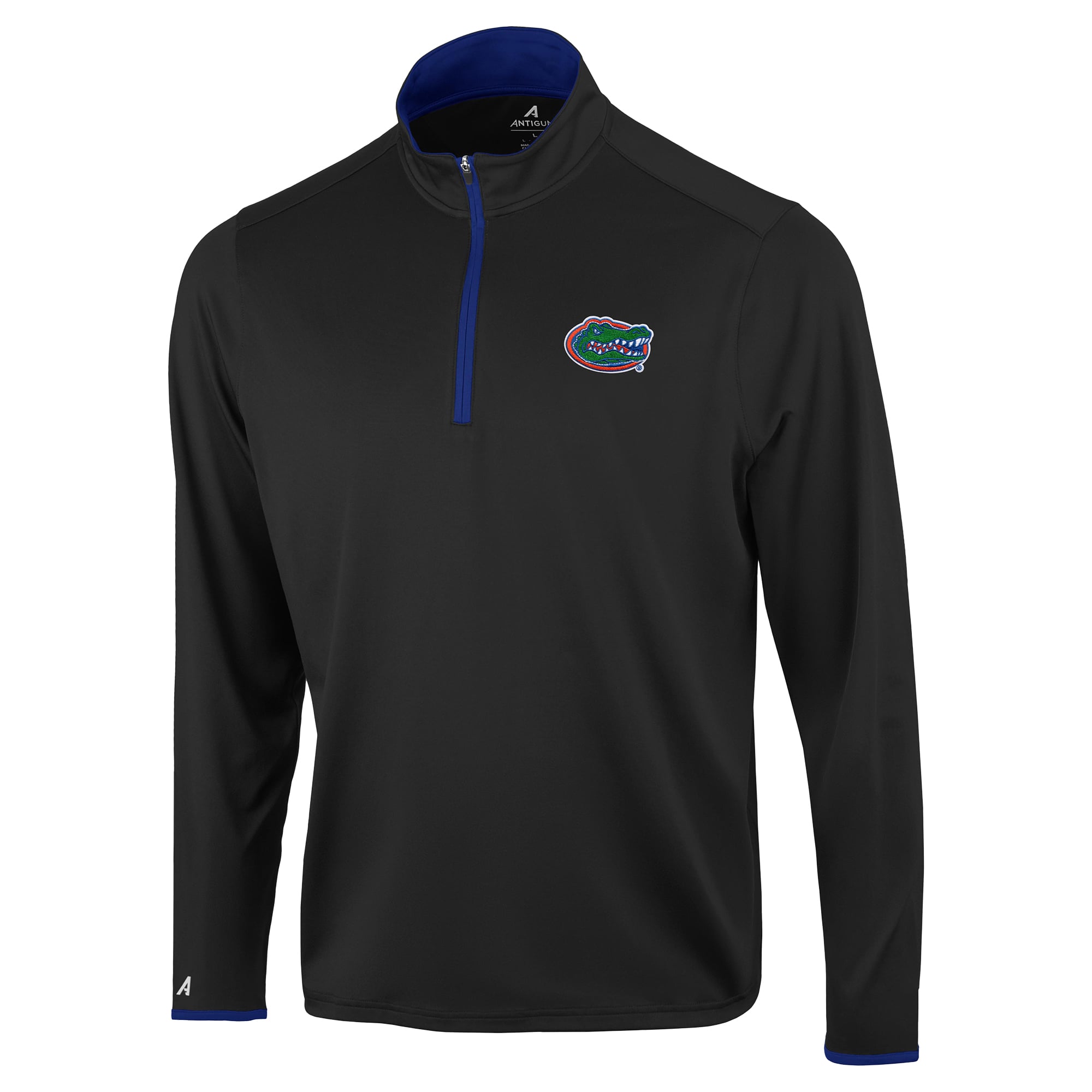 Pull à col zippé Antigua Black Florida Gators pour homme