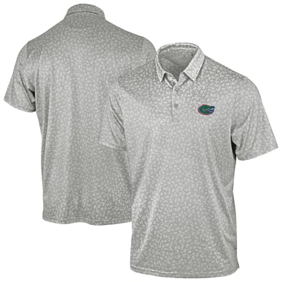 Florida Gators Antigua Mono Floral Polo - Gray