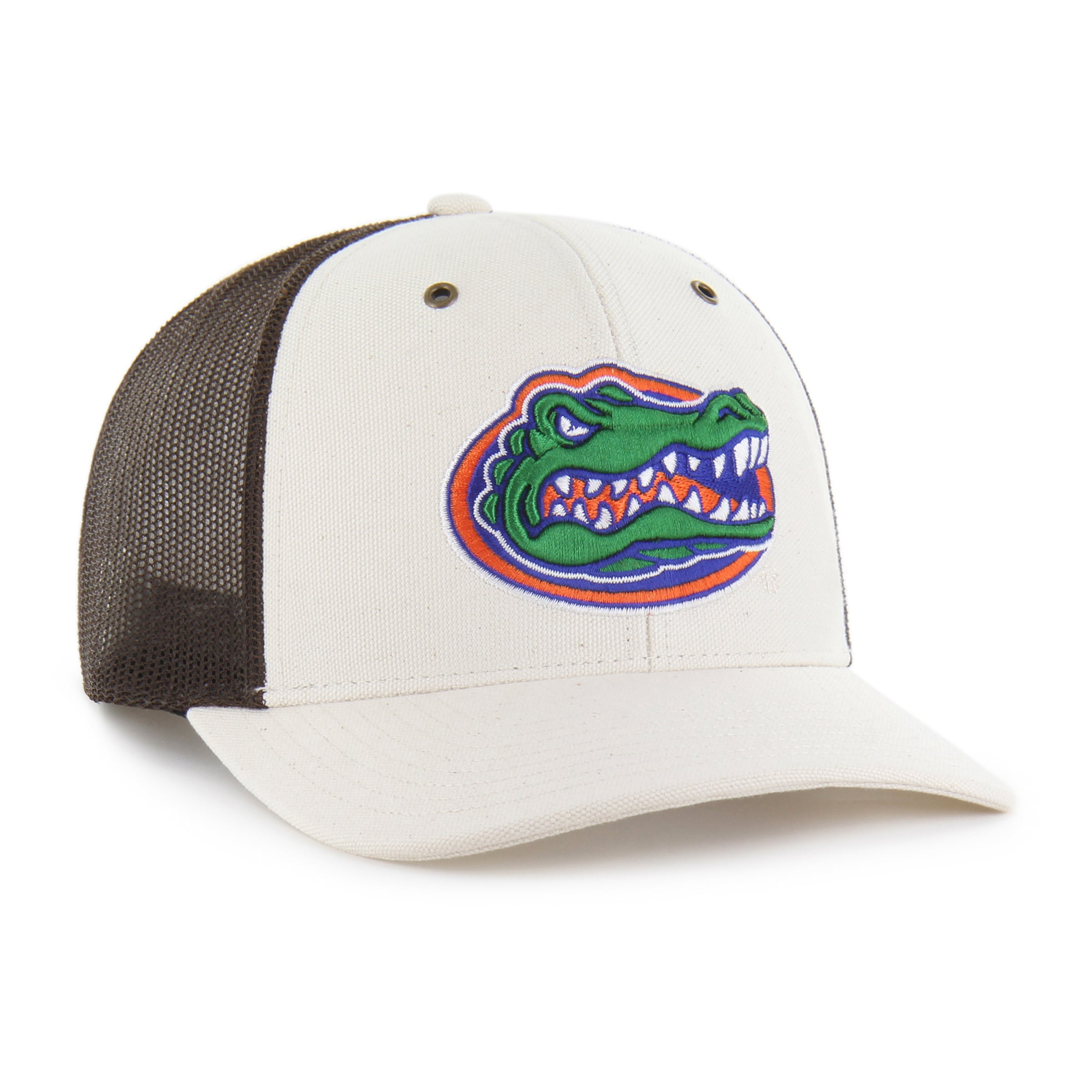 Men's Carhartt x '47 Natural/Brown Florida Gators Undyed Trucker Adjustable Hat