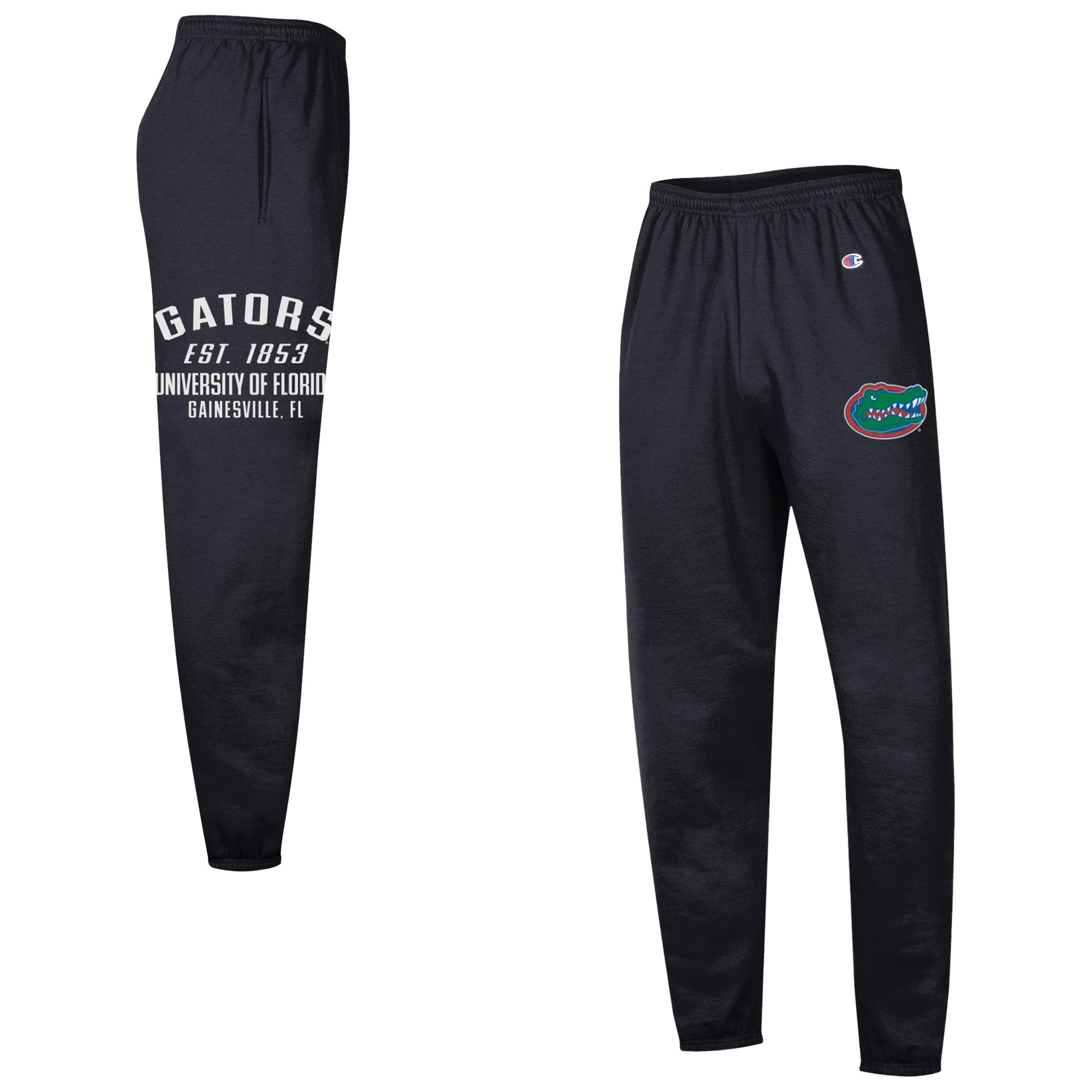 Men's Champion Black Florida Gators Powerblend Banded Fleece Sweatpants
