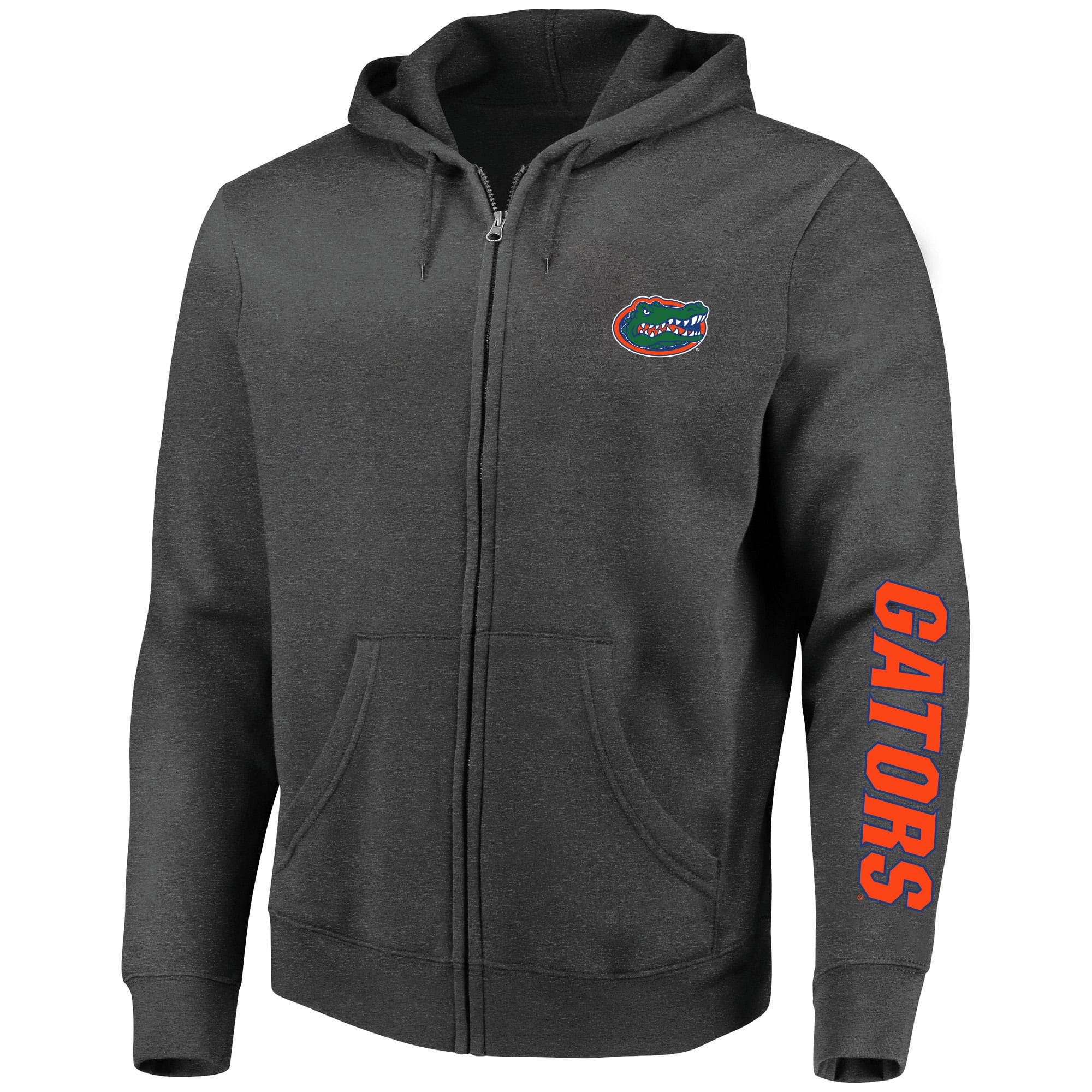 Sweat à capuche zippé Champion Heather Charcoal Florida Gators pour homme, grandes tailles