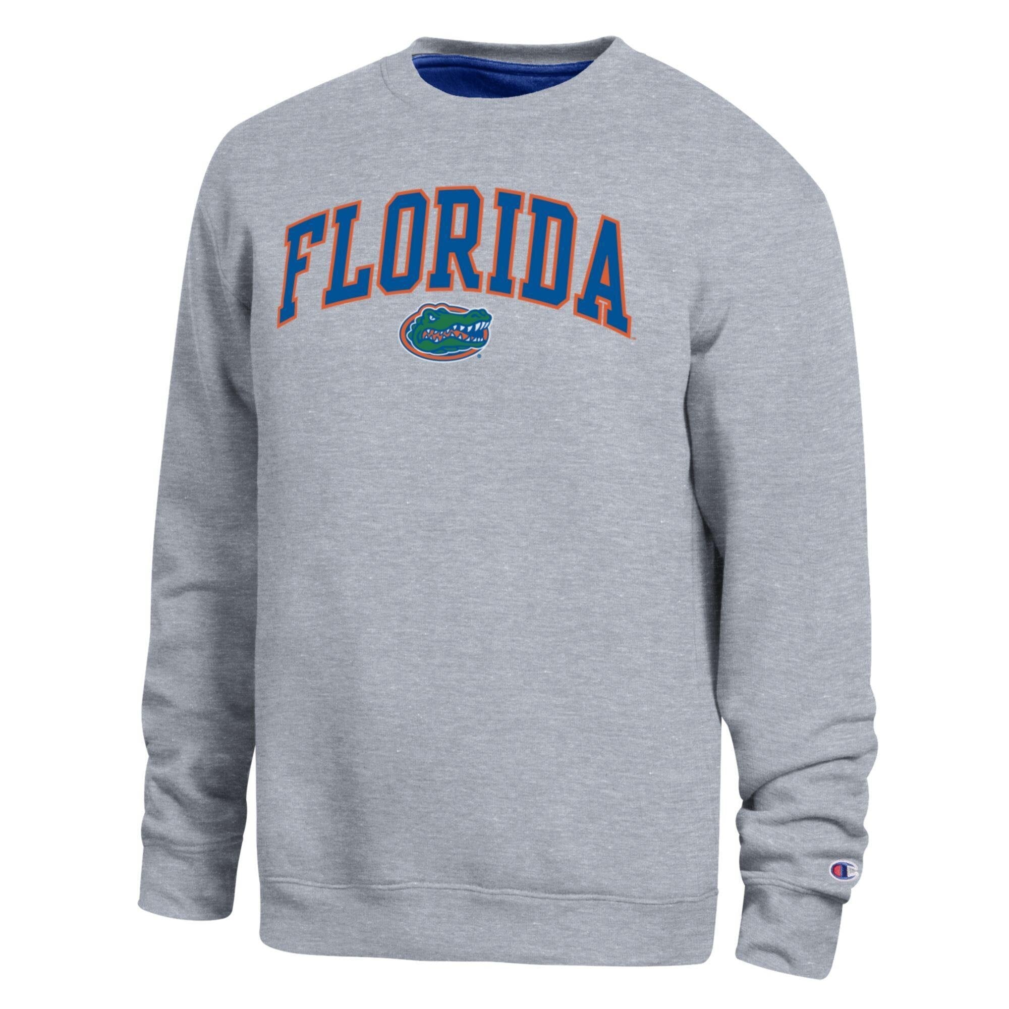 Men's Champion Heather Gray Florida Gators Arch Sweatshirt