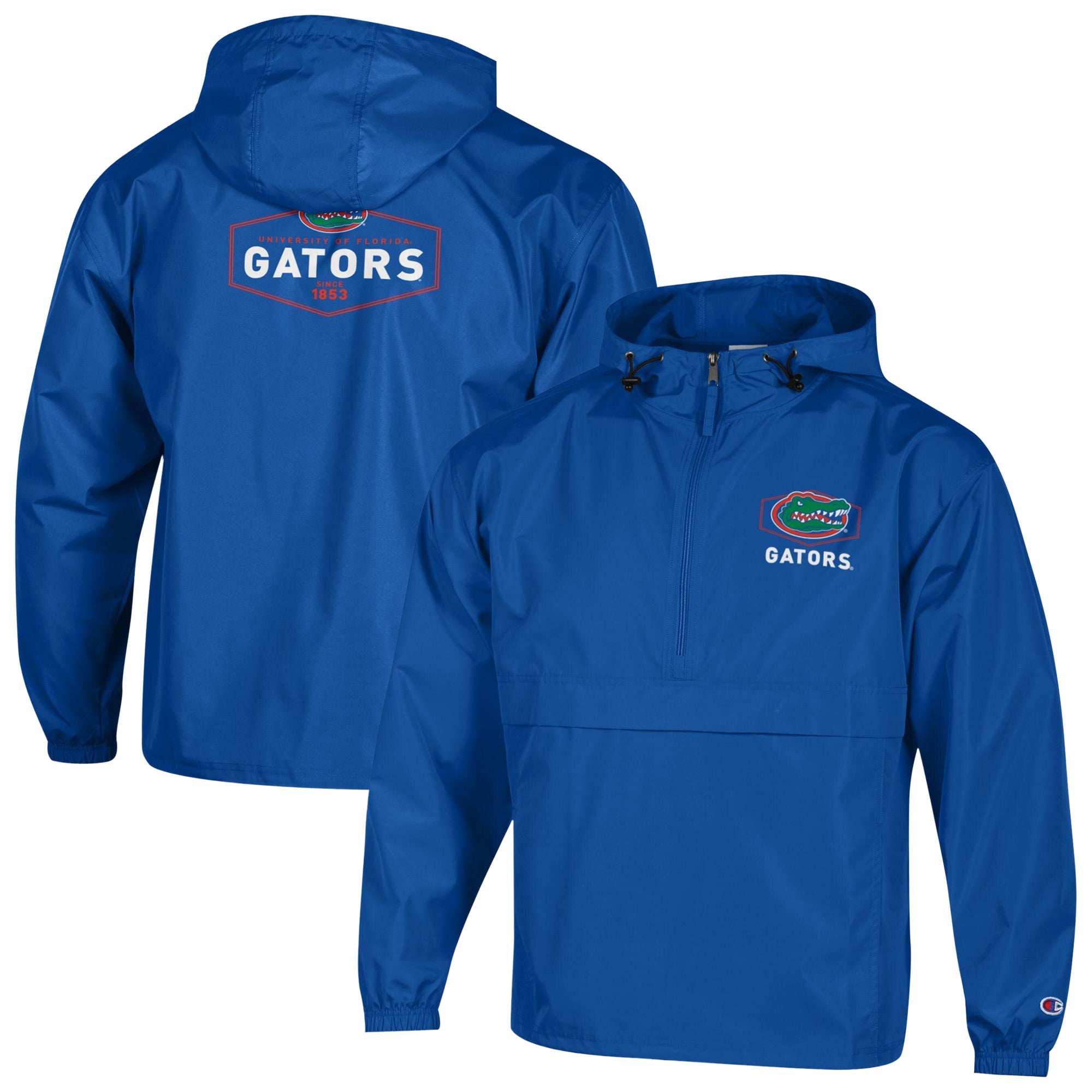 Men's Champion Royal Florida Gators Delay Packable Half-Zip Jacket