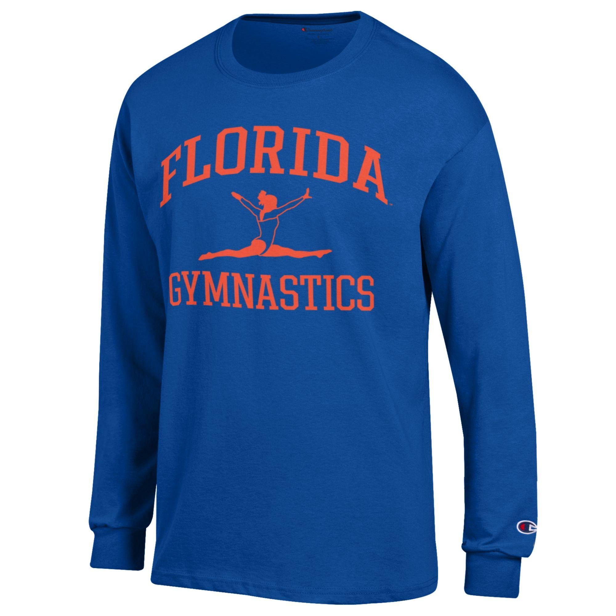 T-shirt à manches longues Champion Royal Florida Gators Gymnastics Icon pour hommes