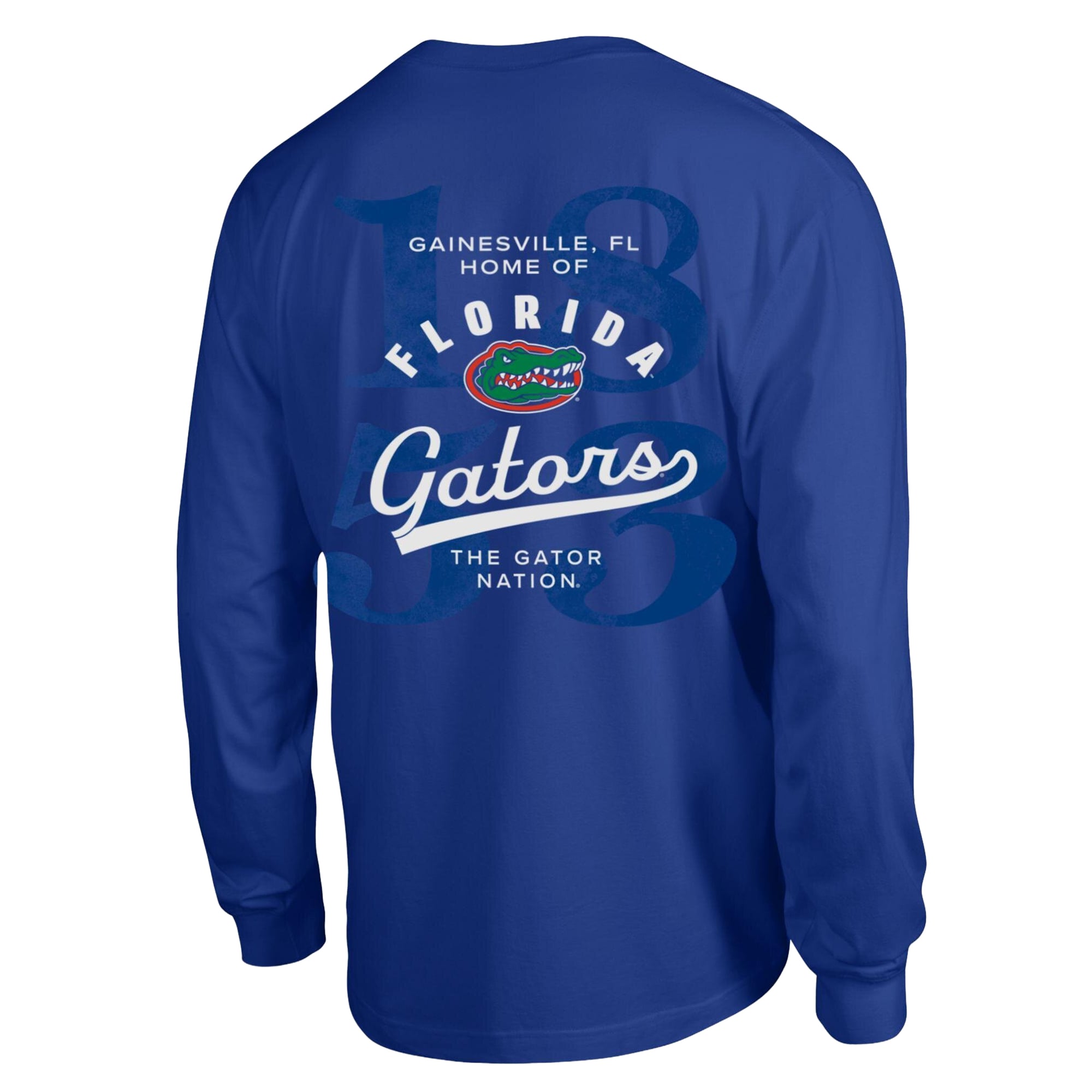 Men's Champion  Royal Florida Gators Laminated All-Star Long Sleeve T-Shirt