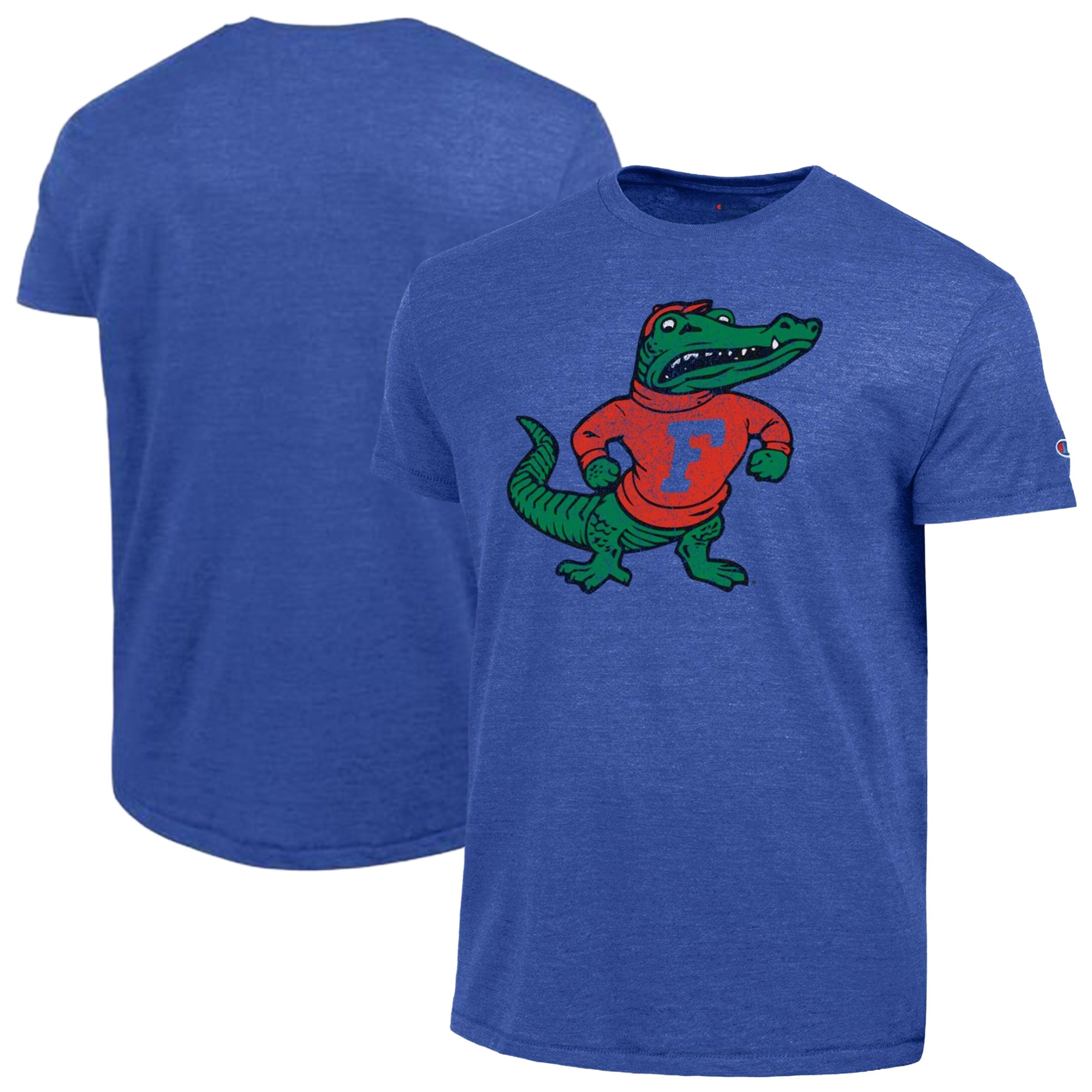 T-shirt Champion Royal Florida Gators Vintage Triumph Tri-Blend pour homme