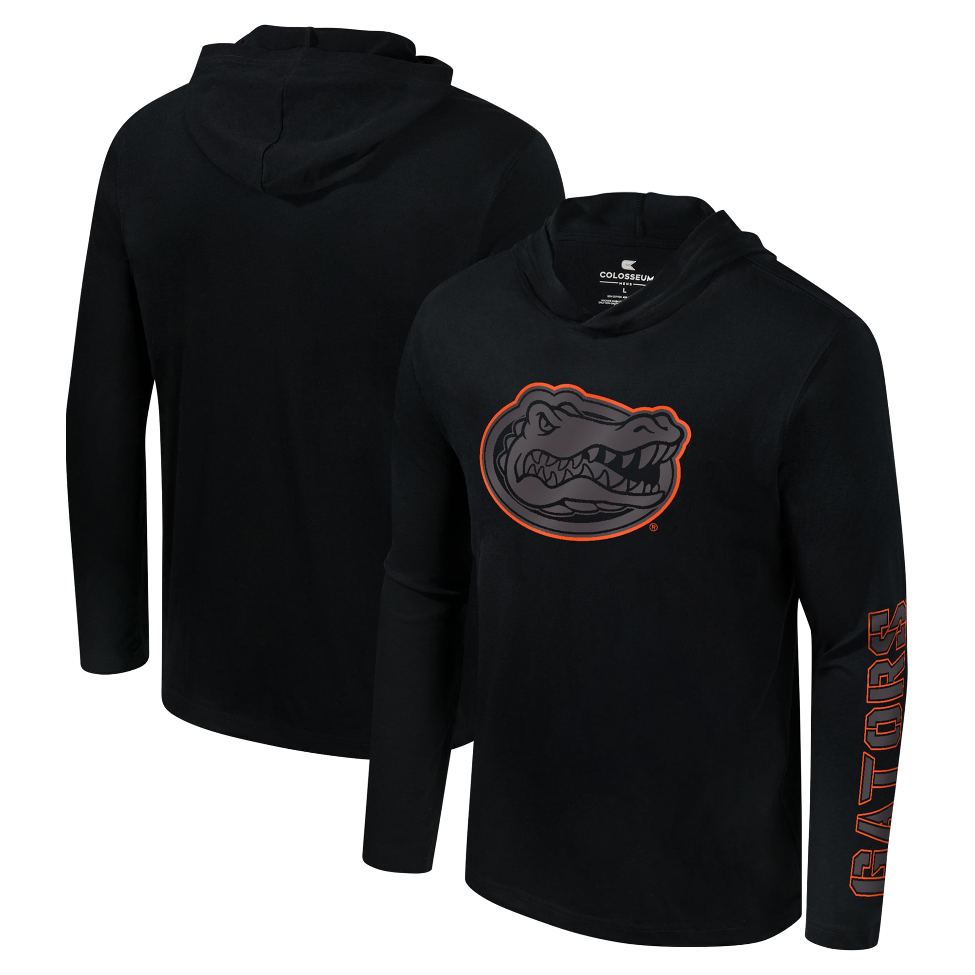 Men's Colosseum Black Florida Gators Color Pop Active Blend 2-Hit Long ...